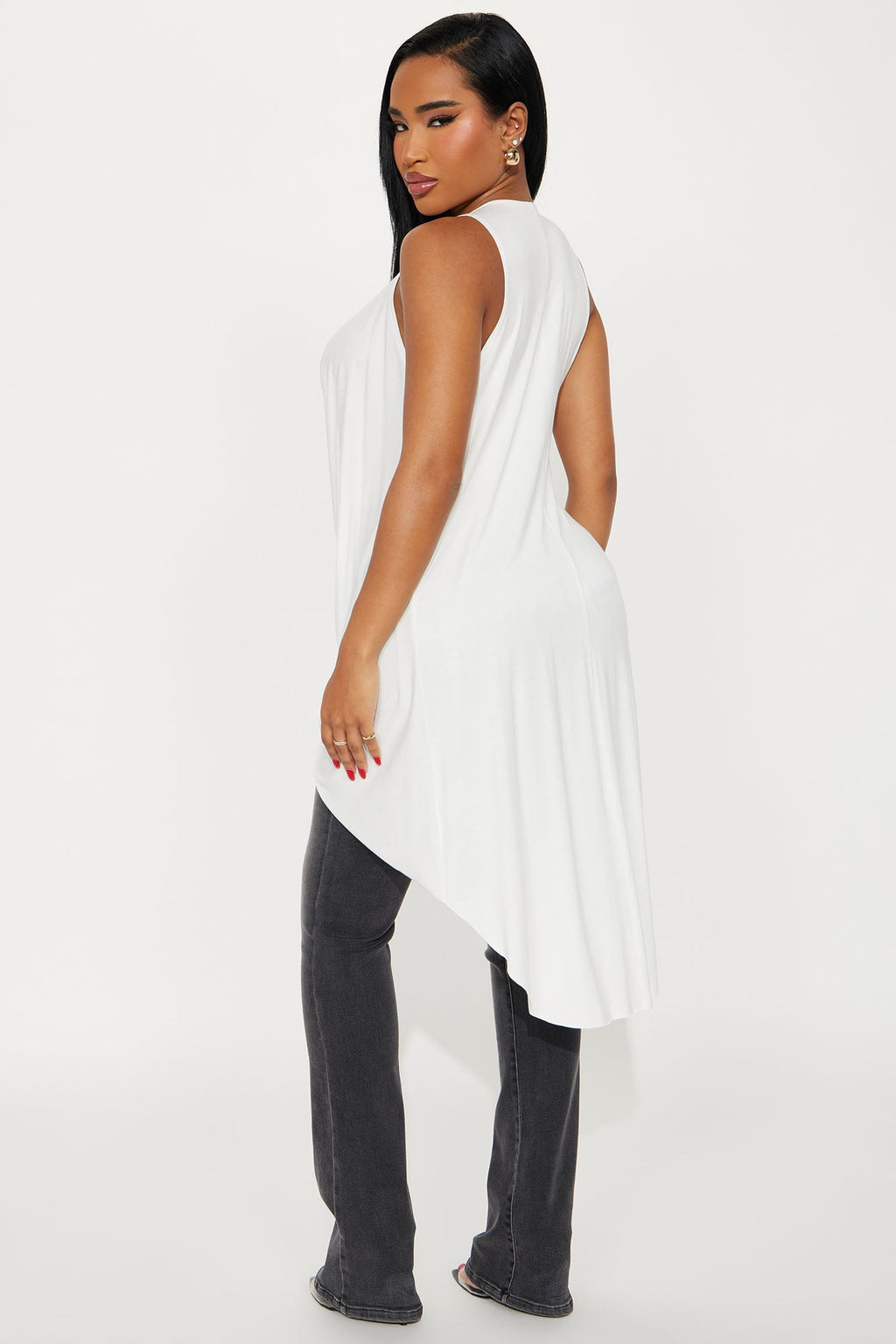 Cavell Loose Cowl Neck Top - Ivory