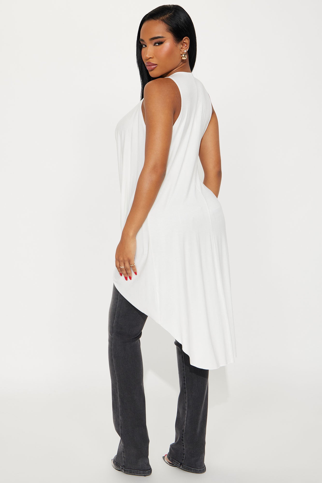 Cavell Loose Cowl Neck Top - Ivory