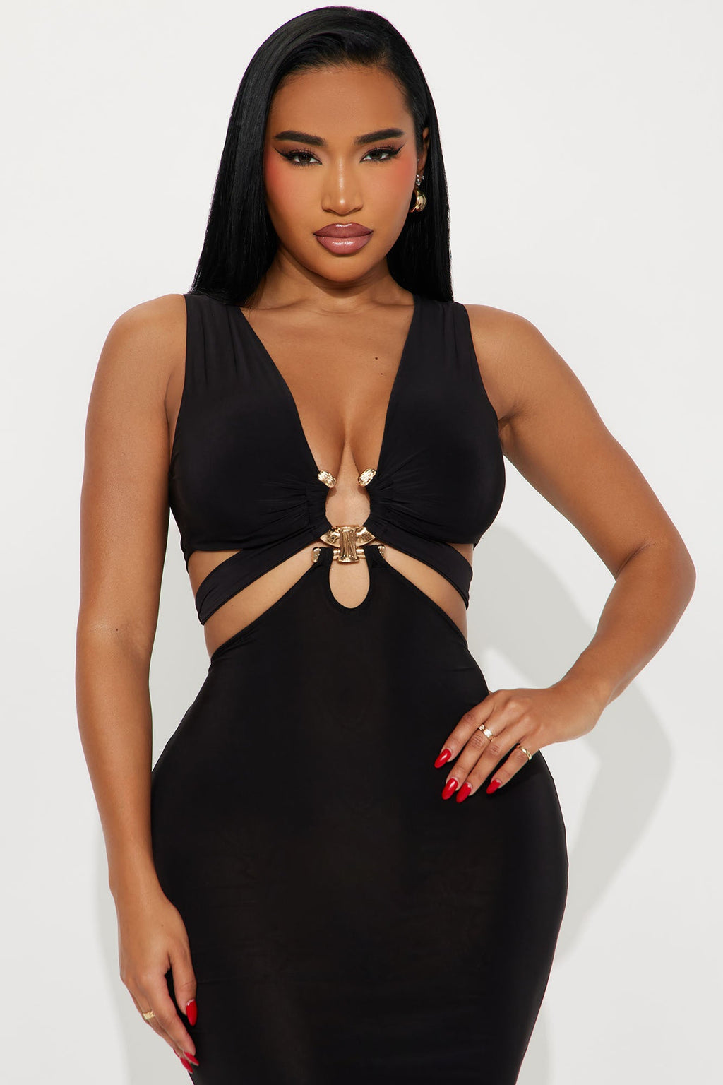 All Good Here Midi Dress - Black