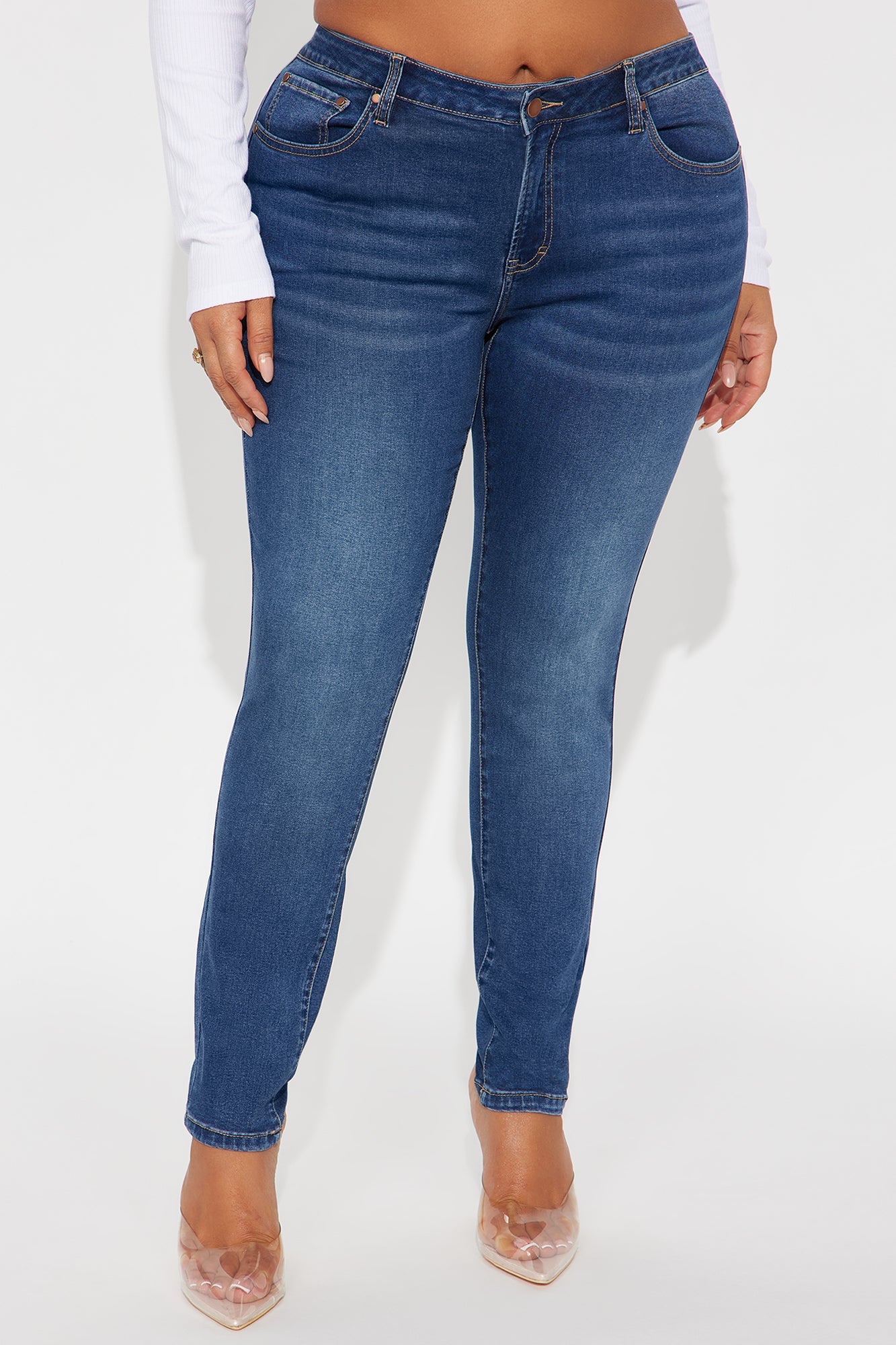 Better Than Ever Compression Skinny Jeans - Dark Wash