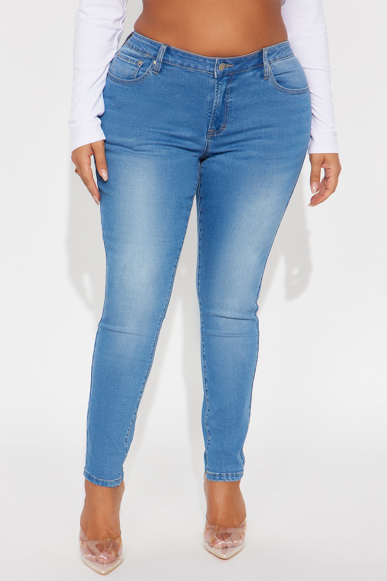 Better Than Ever Compression Skinny Jeans - Light Wash