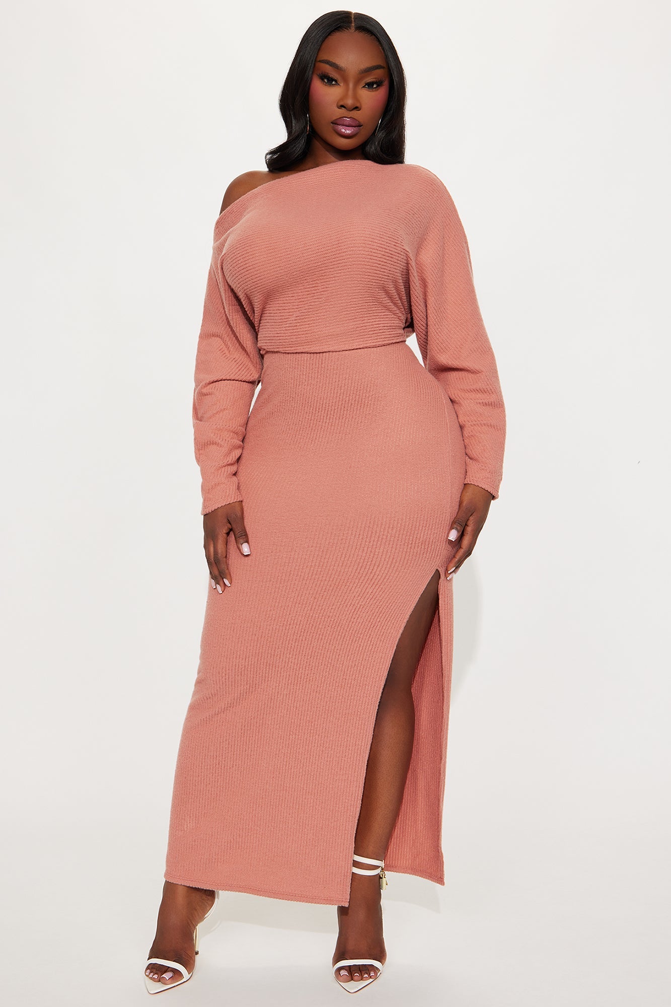 Cornelia Sweater Maxi Dress - Mauve
