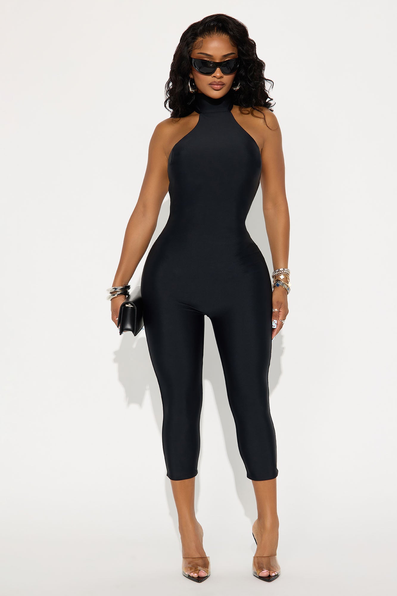 Veda Double Lined Jumpsuit - Black