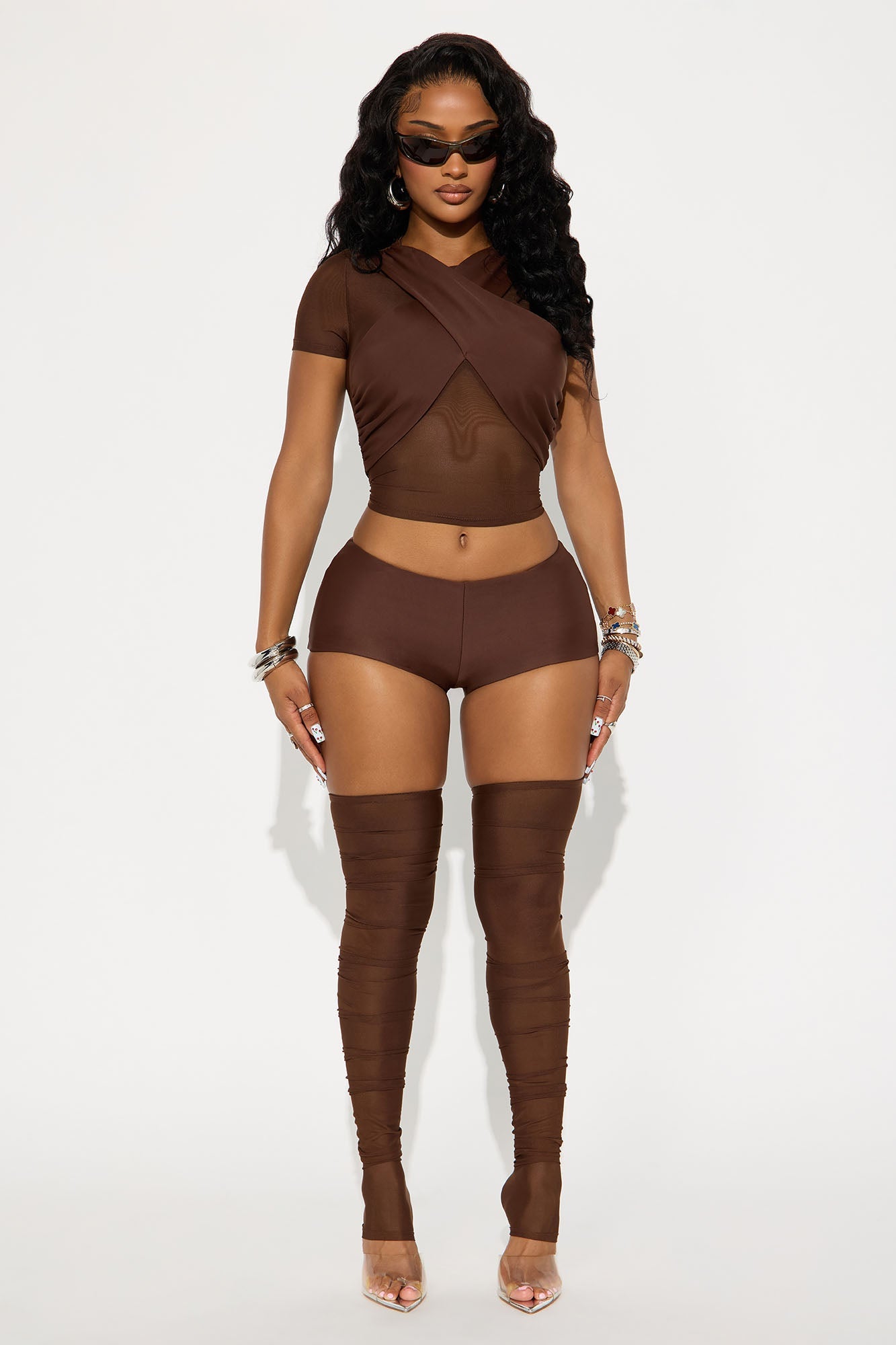 Celia Double Lined 3 Piece Set - Chocolate