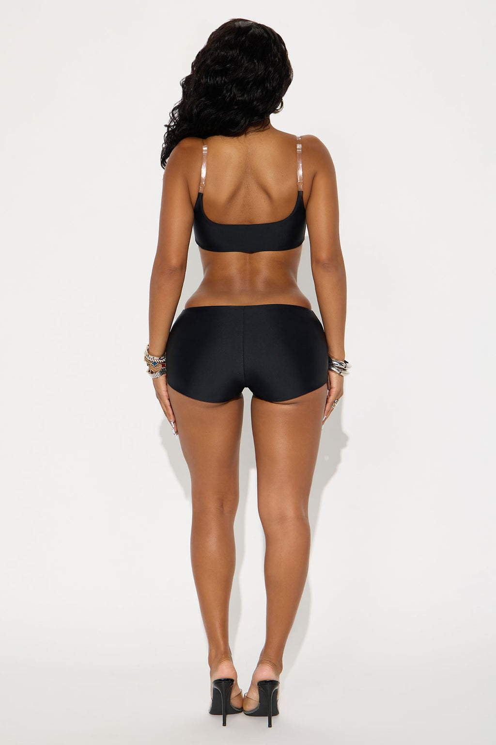 Alina Double Lined Romper - Black