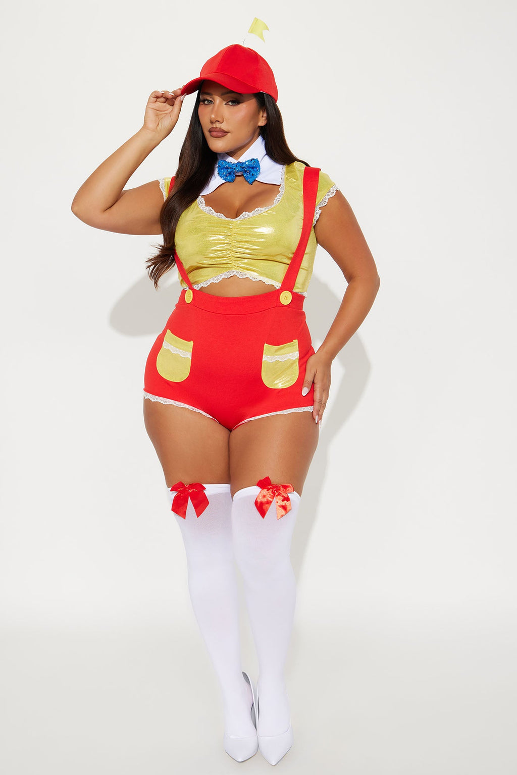 Tweedle Trouble Women's 5 Piece Costume Set - Red/combo
