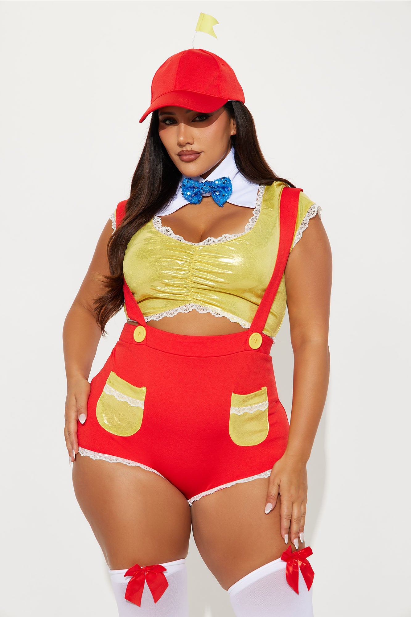 Tweedle Trouble Women's 5 Piece Costume Set - Red/combo