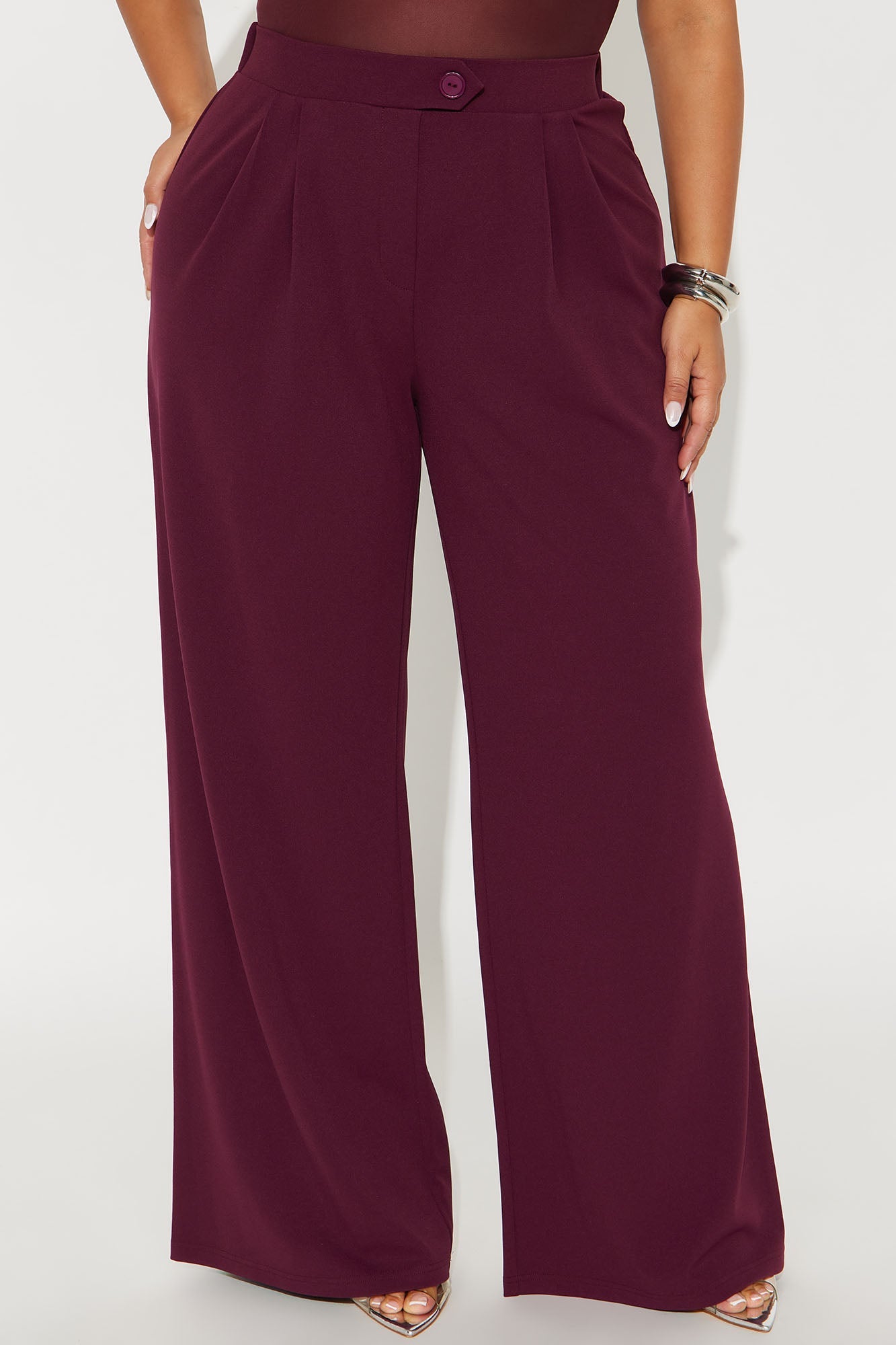 What Matters Most Wide Leg Trouser - Burgundy