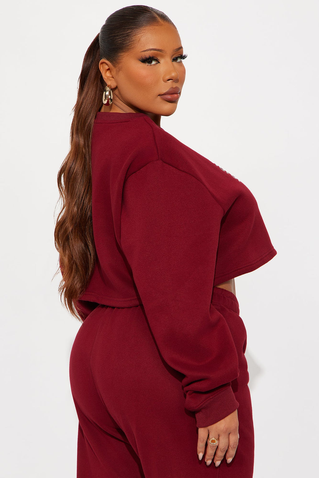 Southpole Signature Cropped Sweatshirt - Red