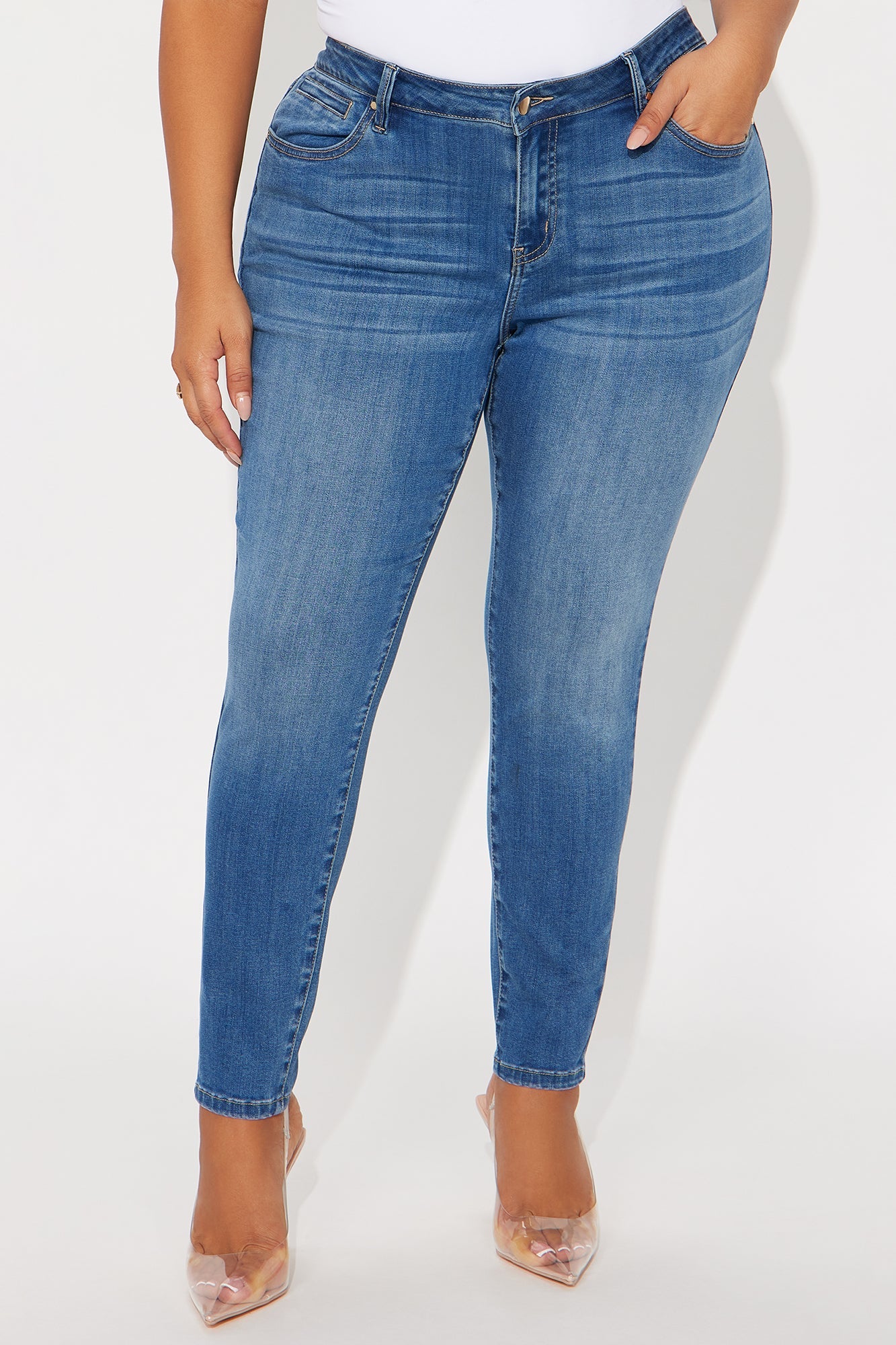Do My Best Premium Skinny Jeans - Medium Wash