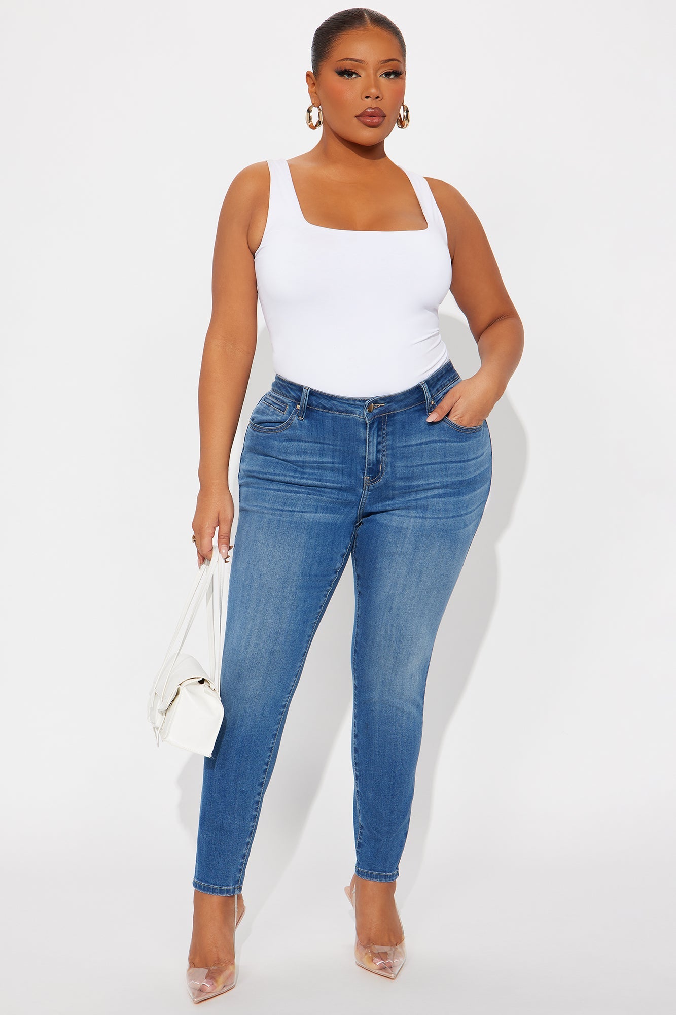 Do My Best Premium Skinny Jeans - Medium Wash