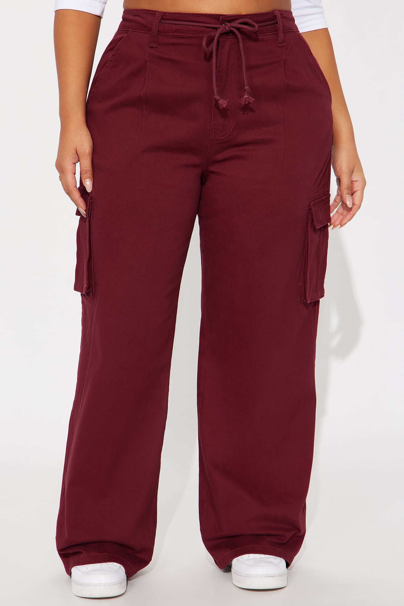 Out For The Day Cargo Pant - Burgundy