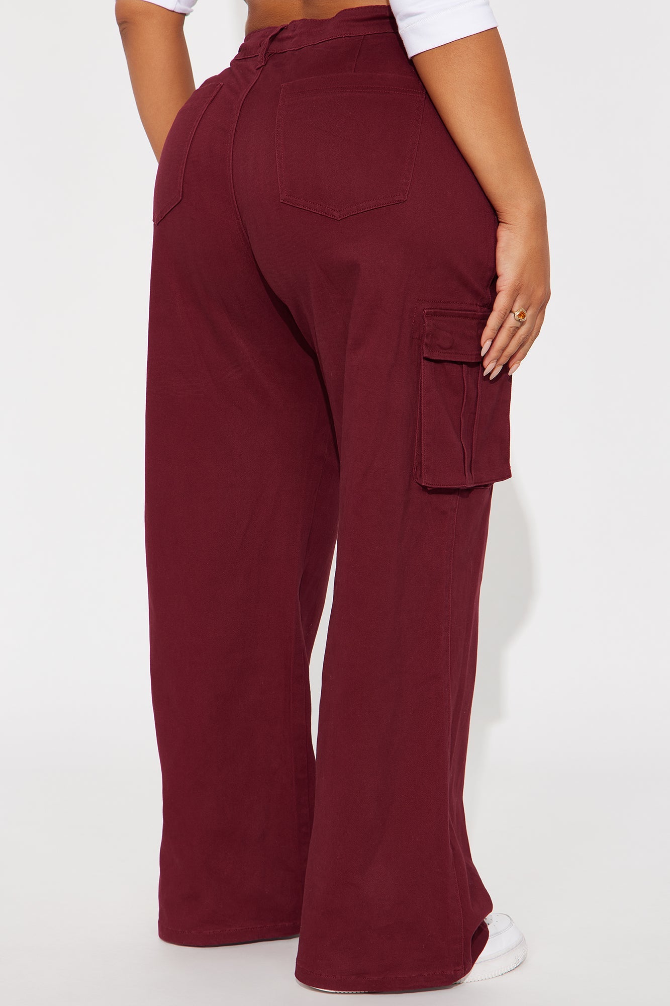 Out For The Day Cargo Pant - Burgundy