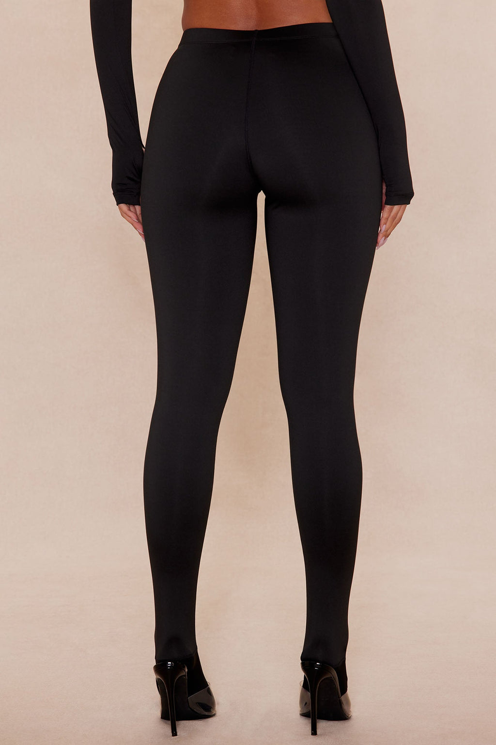 Kyra Double Layered Leggings - Black
