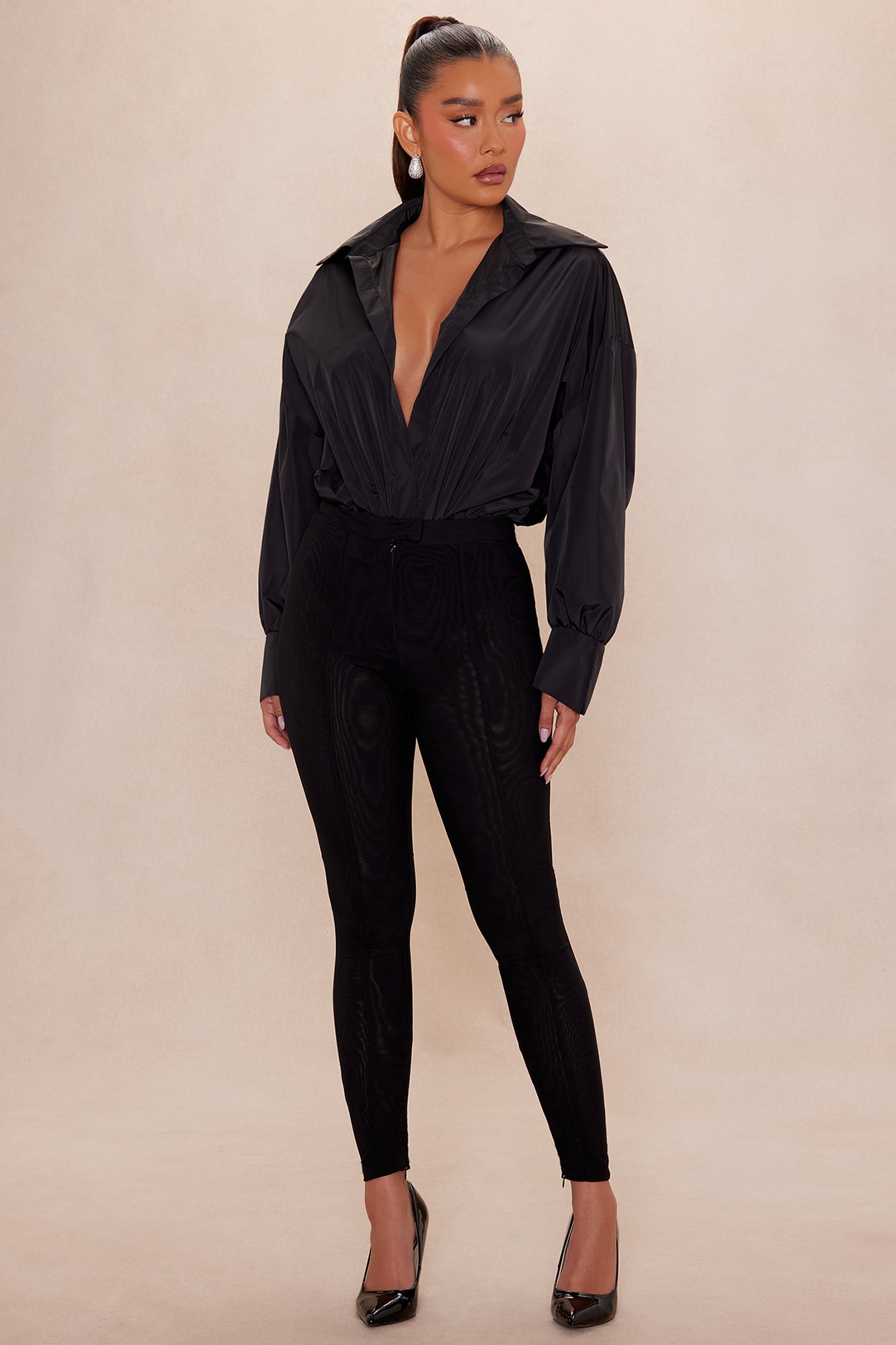 Rebecca Mesh Skinny Pant - Black
