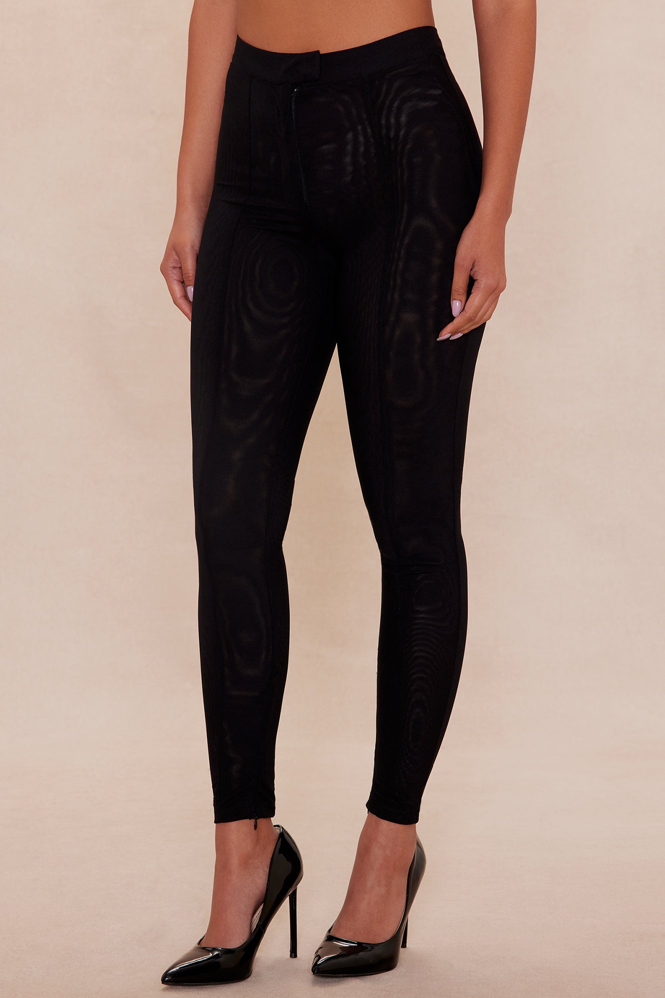Rebecca Mesh Skinny Pant - Black