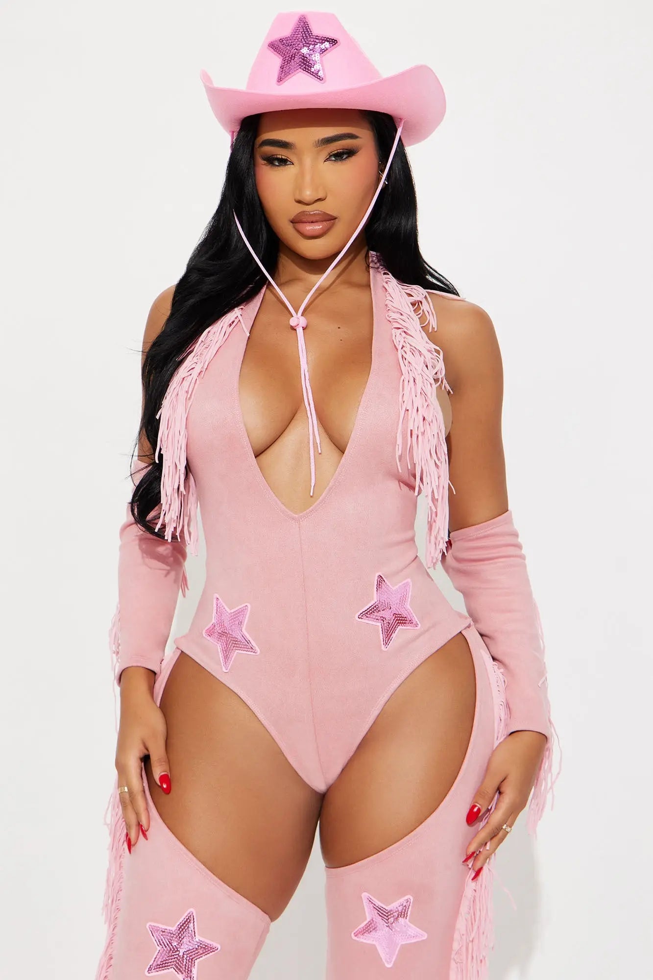 Rosé Cowgirl 3 Piece Costume Set - Pink 