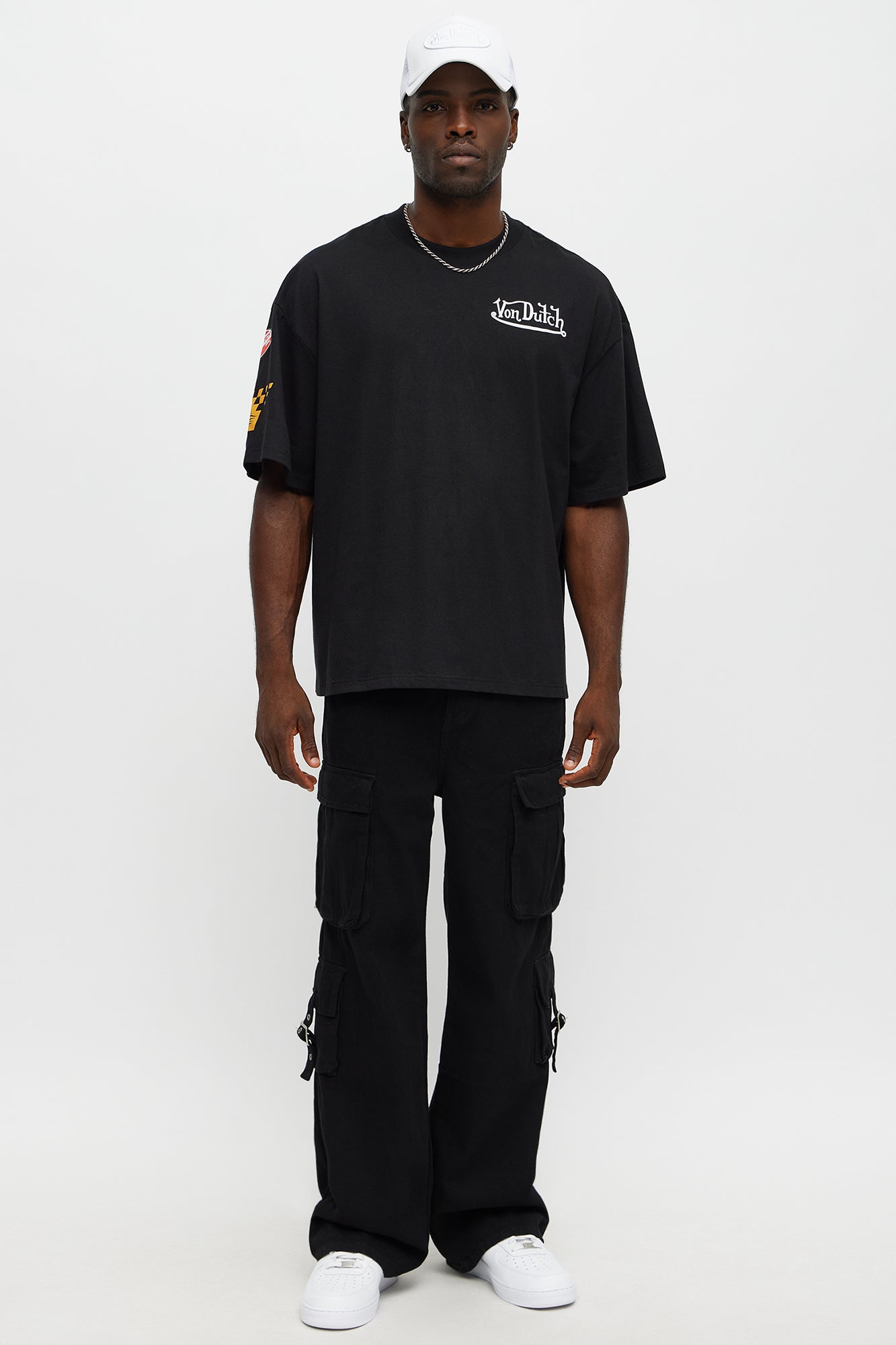 Oversized Von Dutch Tour Tee - Black