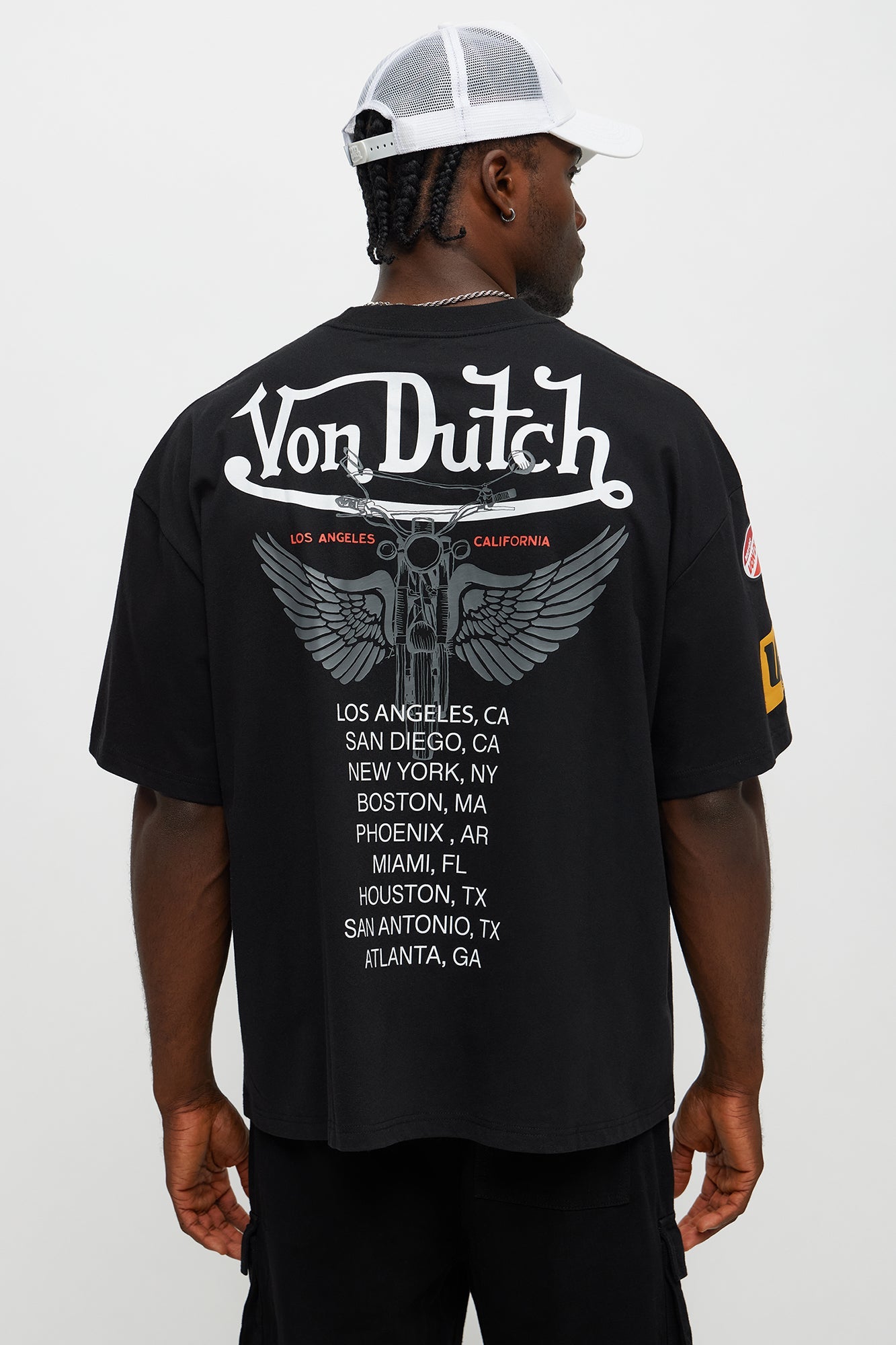 Oversized Von Dutch Tour Tee - Black