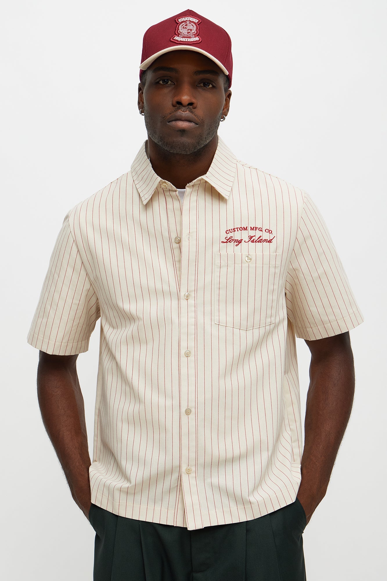 Long Island Mechanic Button Up Shirt  - Natural