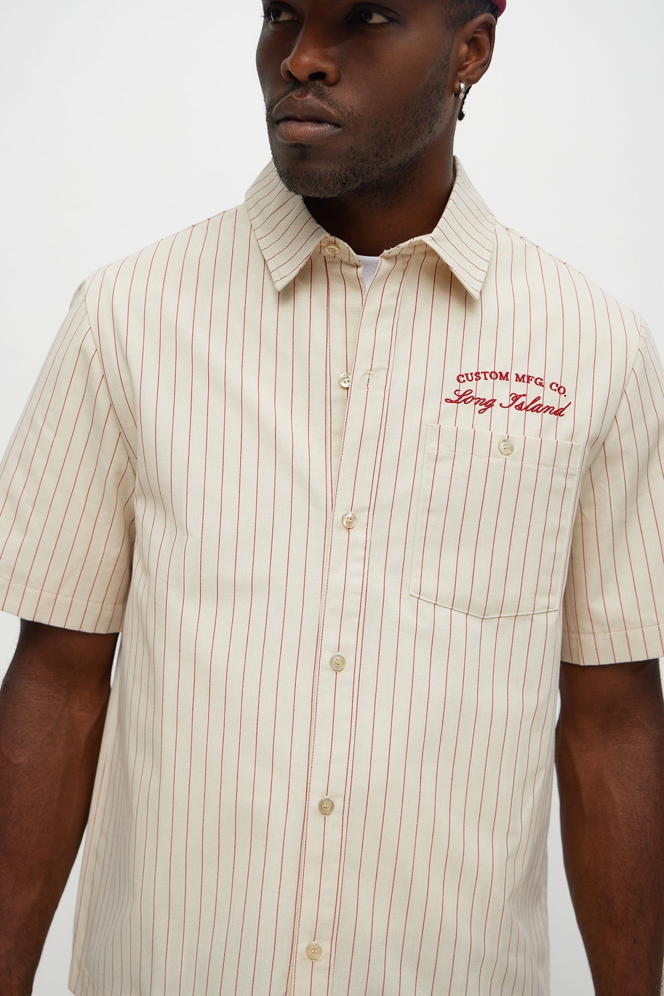 Long Island Mechanic Button Up Shirt  - Natural
