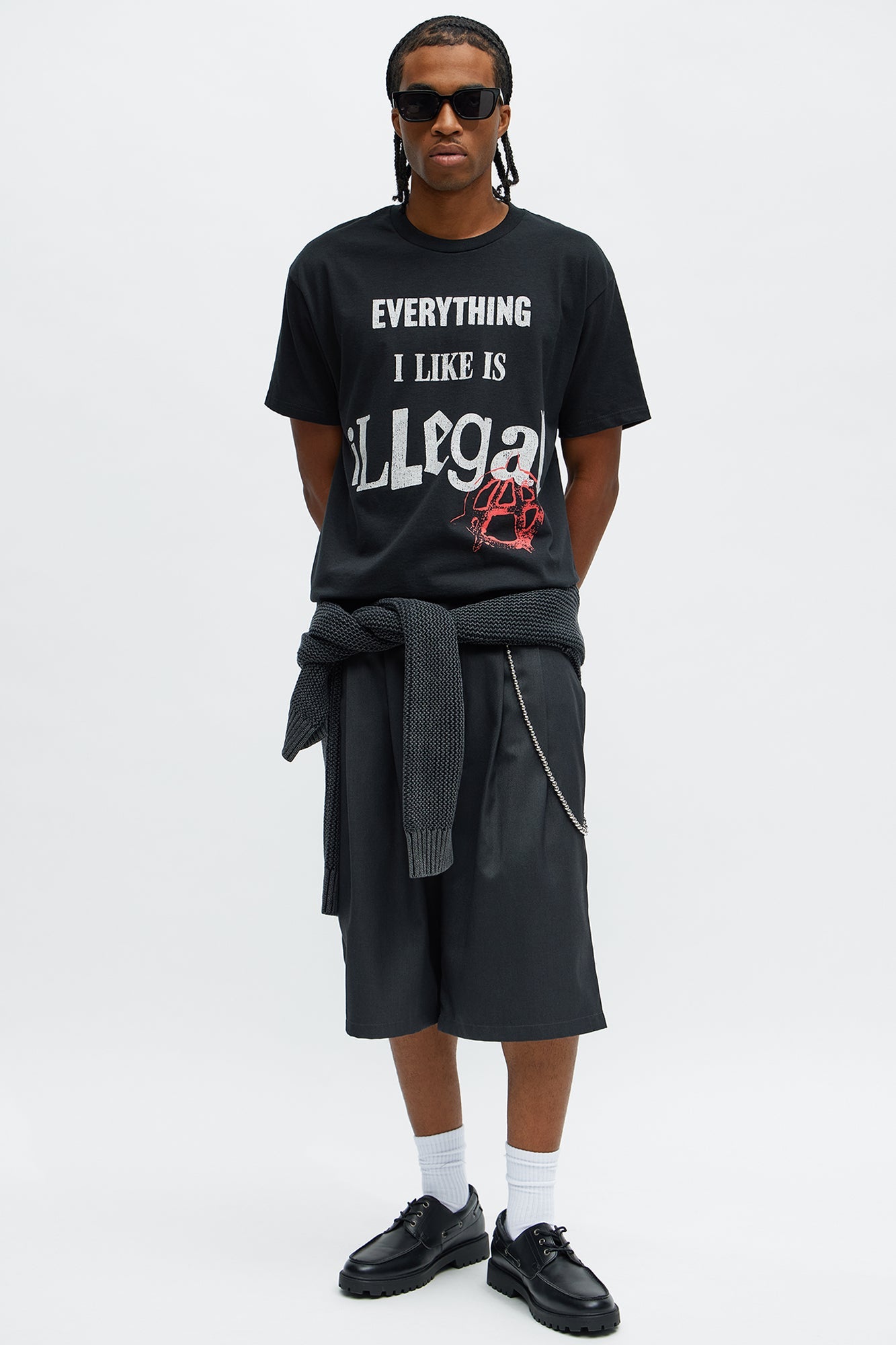 Illegal Lifestyle Short Sleeve Tee - Charcoal