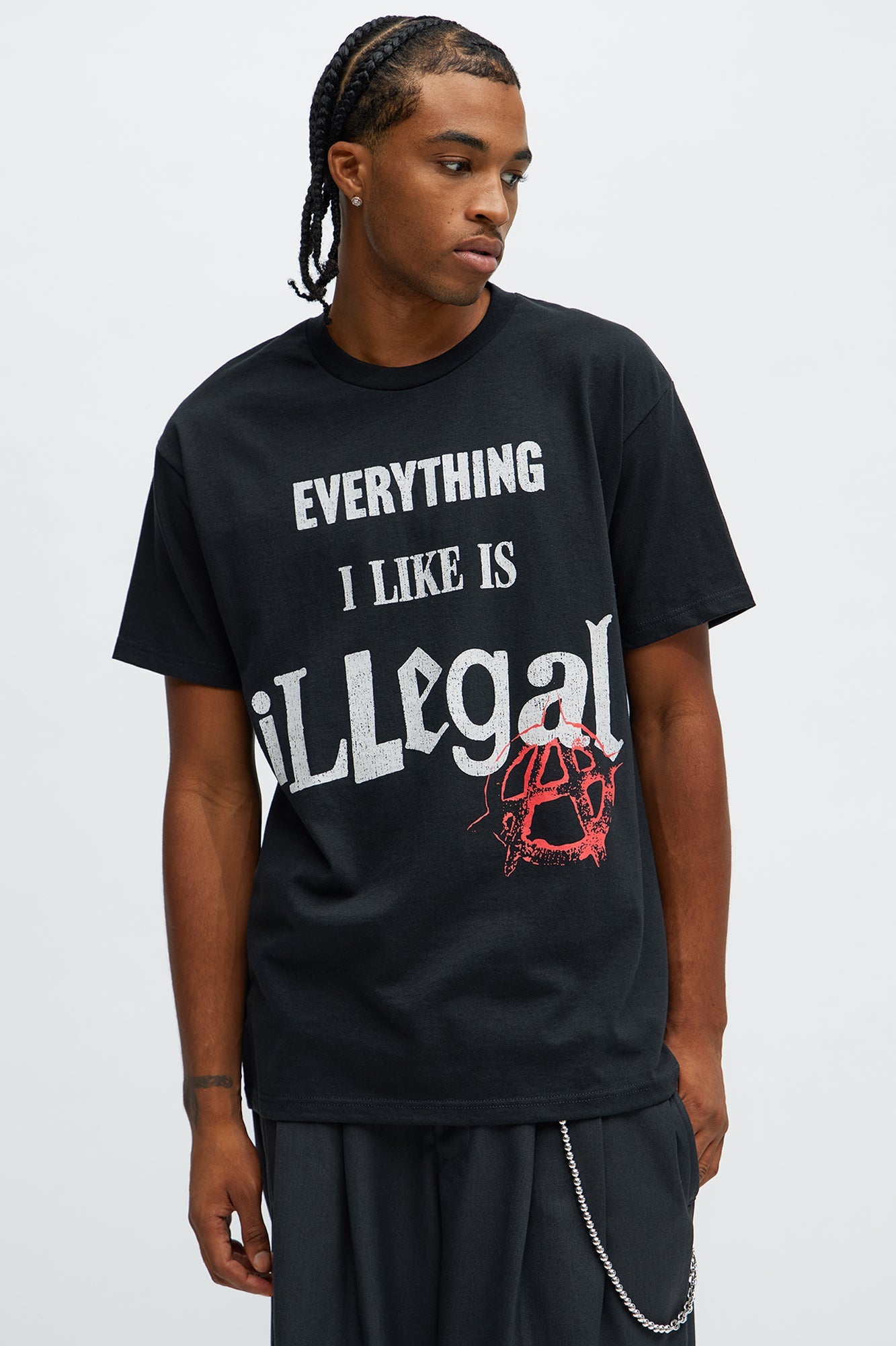 Illegal Lifestyle Short Sleeve Tee - Charcoal