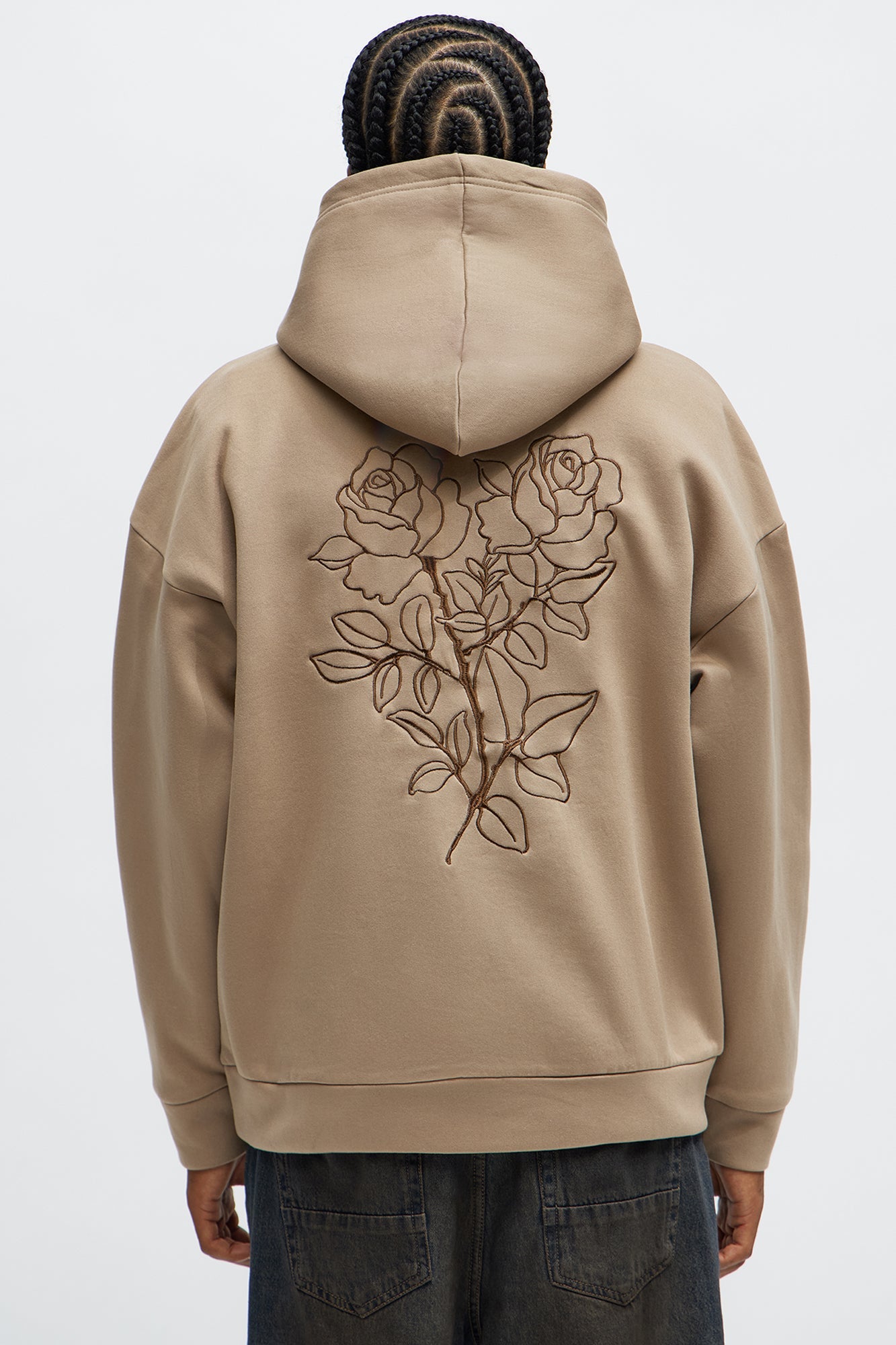 Rose Thorns Hoodie - Taupe