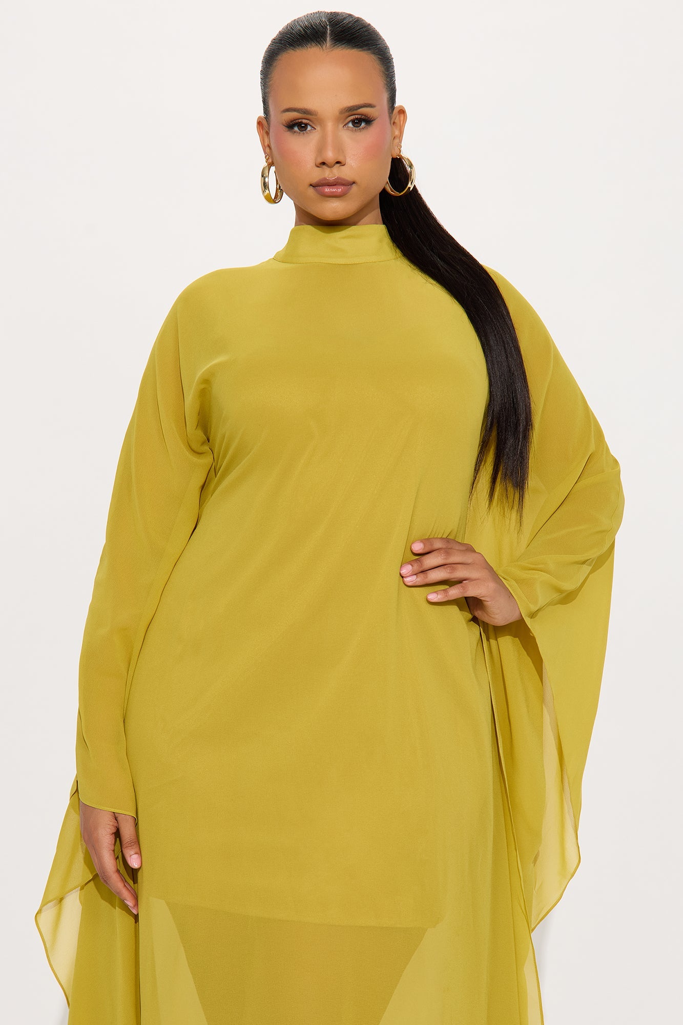 Flying High Chiffon Maxi Dress - Chartreuse
