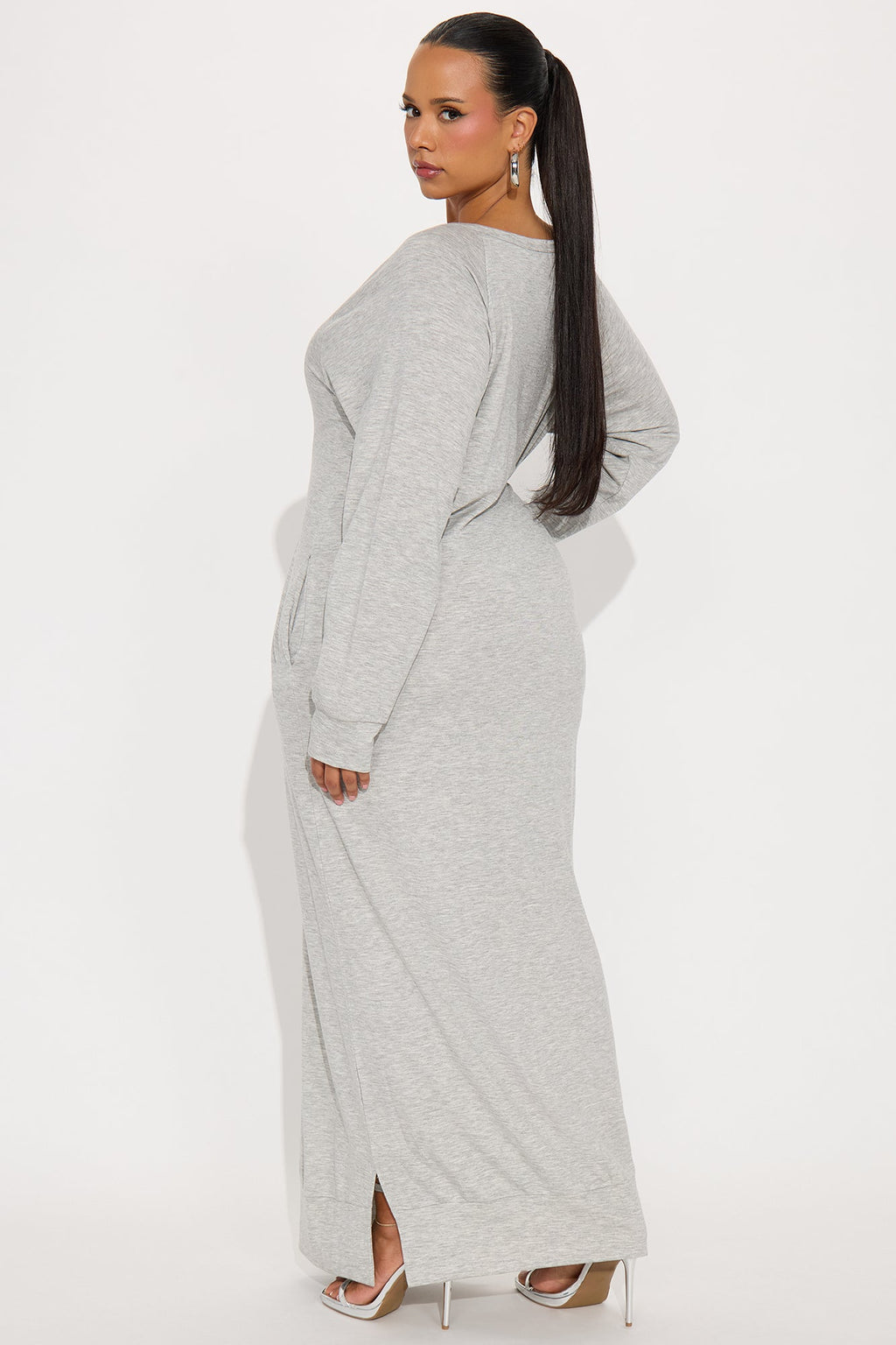 Maywood French Terry Maxi Dress - Heather Grey