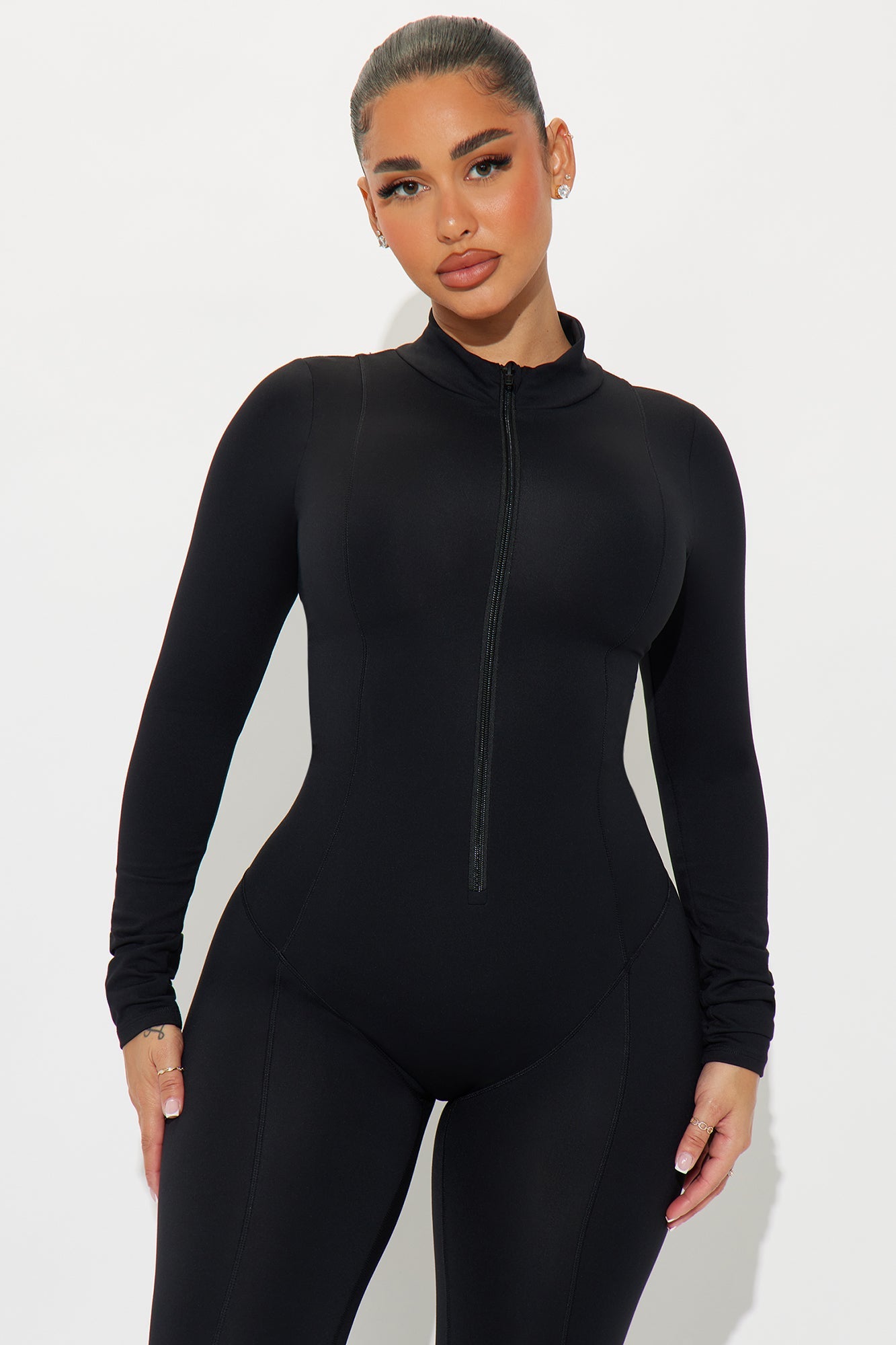 In Alignment Super Soft Active Flare Jumpsuit - Black