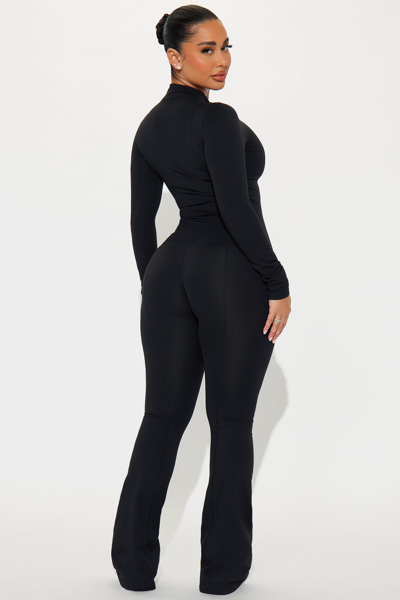 In Alignment Super Soft Active Flare Jumpsuit - Black