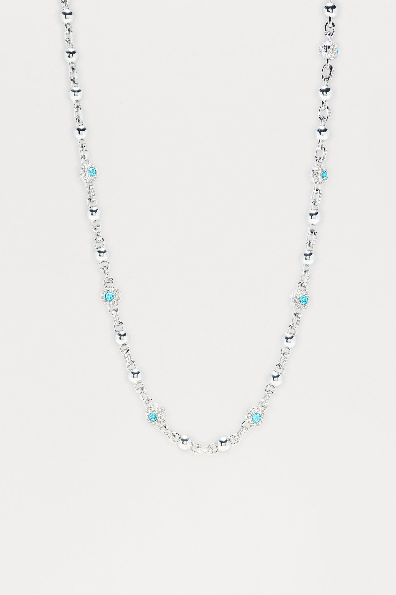 8MM Iced Pant Chain  - Silver