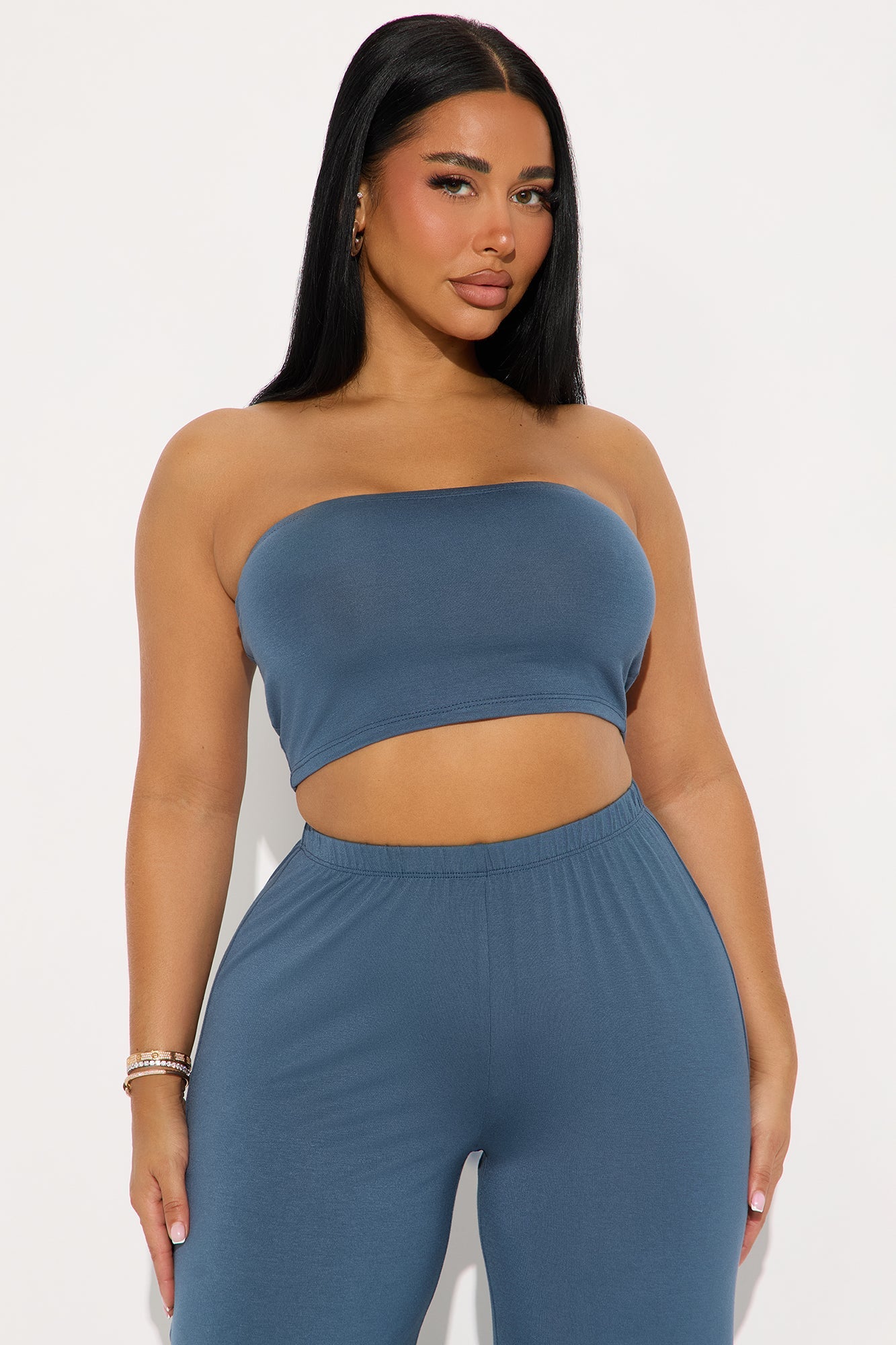 Ellie 3 Piece Pant Set - Slate Blue