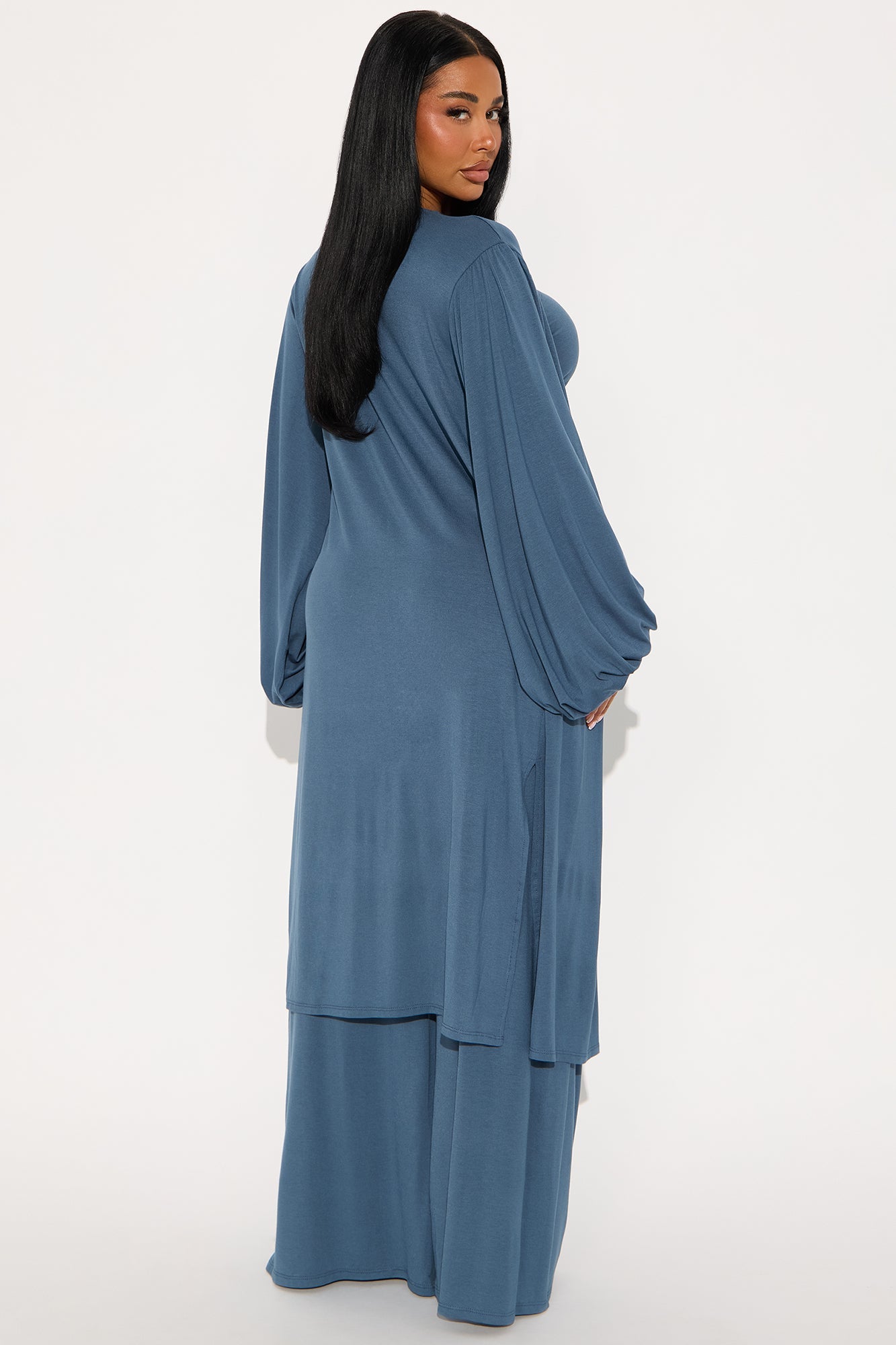 Ellie 3 Piece Pant Set - Slate Blue