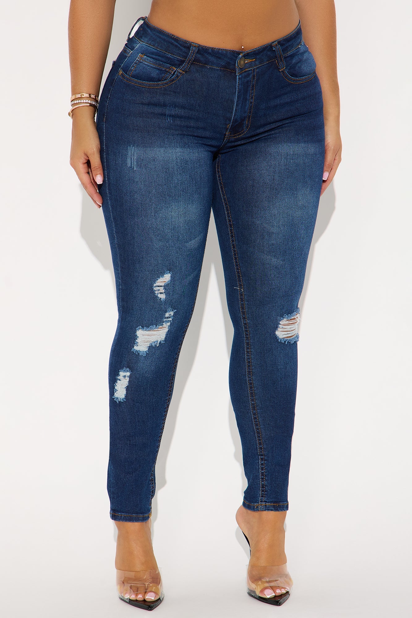 She's Fierce Stretch Skinny Jeans - Dark Wash