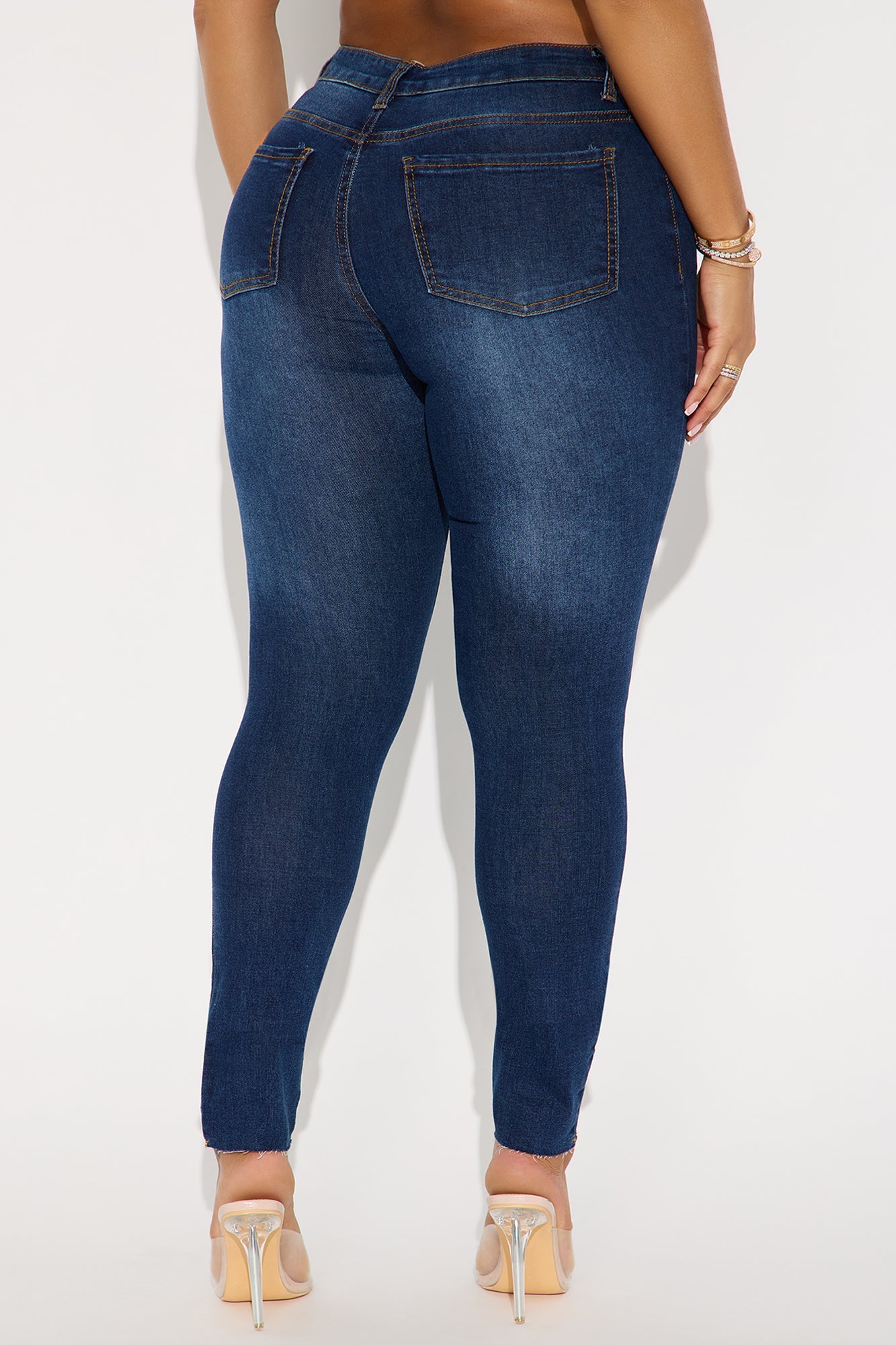 She's Fine Stretch Skinny Jeans - Dark Wash