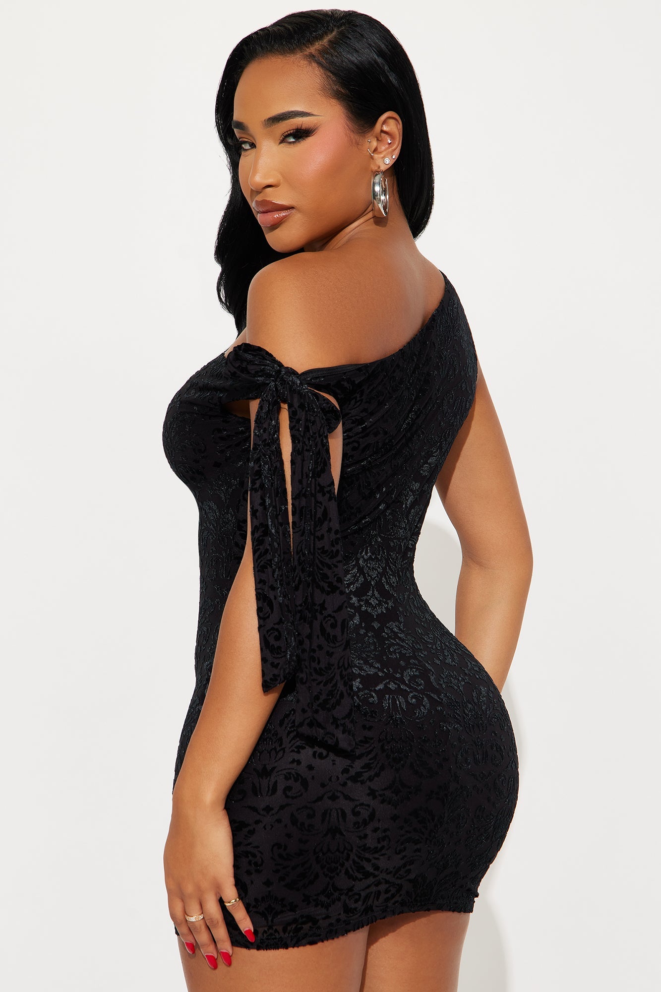 Try Again Mesh Mini Dress - Black