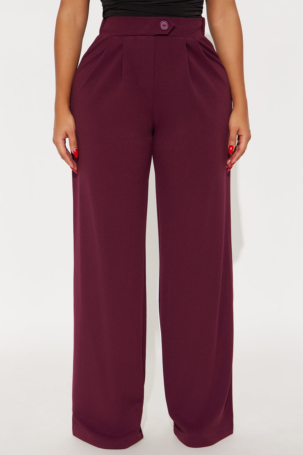 What Matters Most Wide Leg Trouser - Burgundy