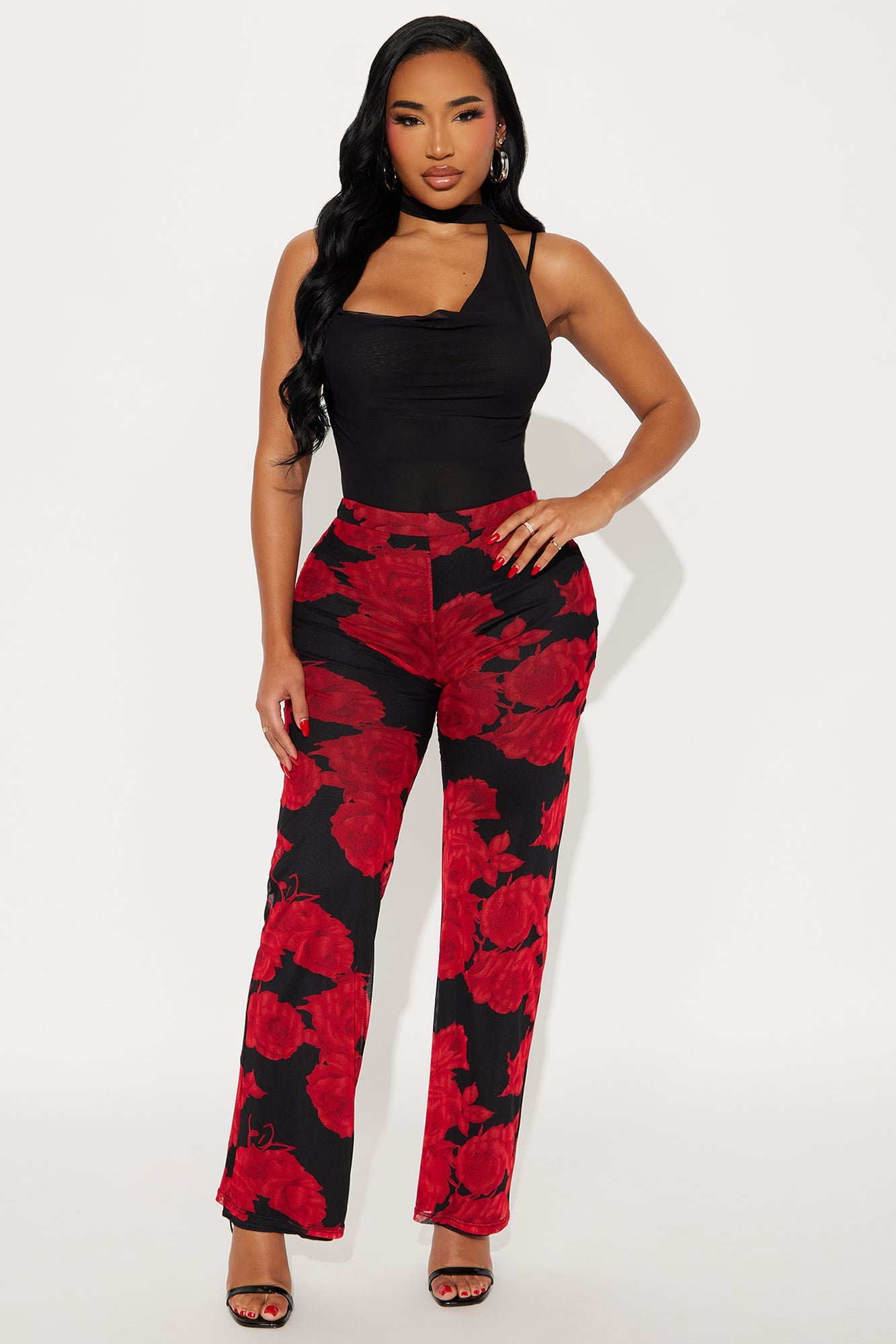 Indie Floral Mesh Pant 33″ - Black/combo