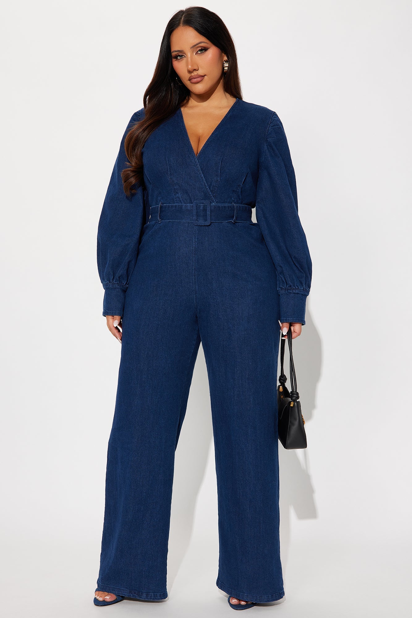 Melora Denim Wide Leg Jumpsuit - Dark Denim