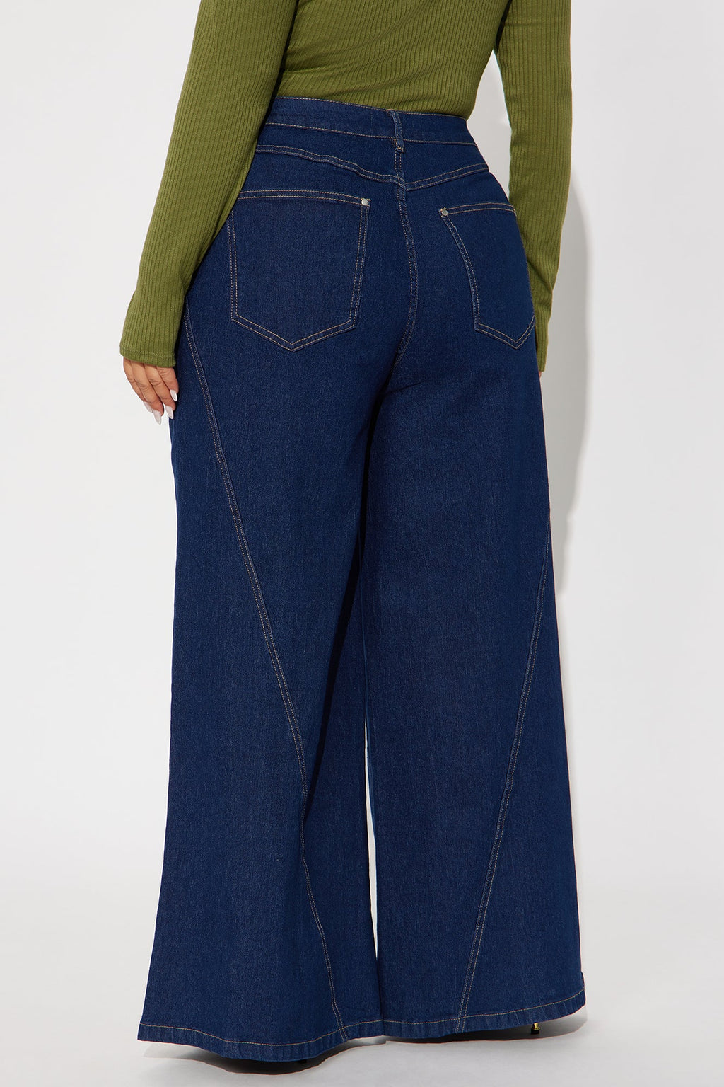 Americano Stretch Super Wide Leg Jeans - Dark Wash