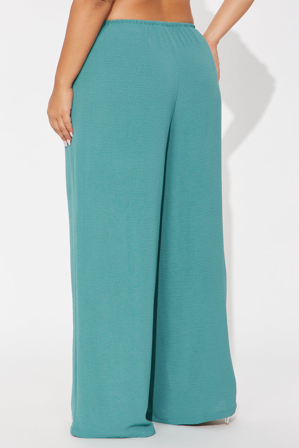 Running Errands Wide Leg Pant 32″ - Jade