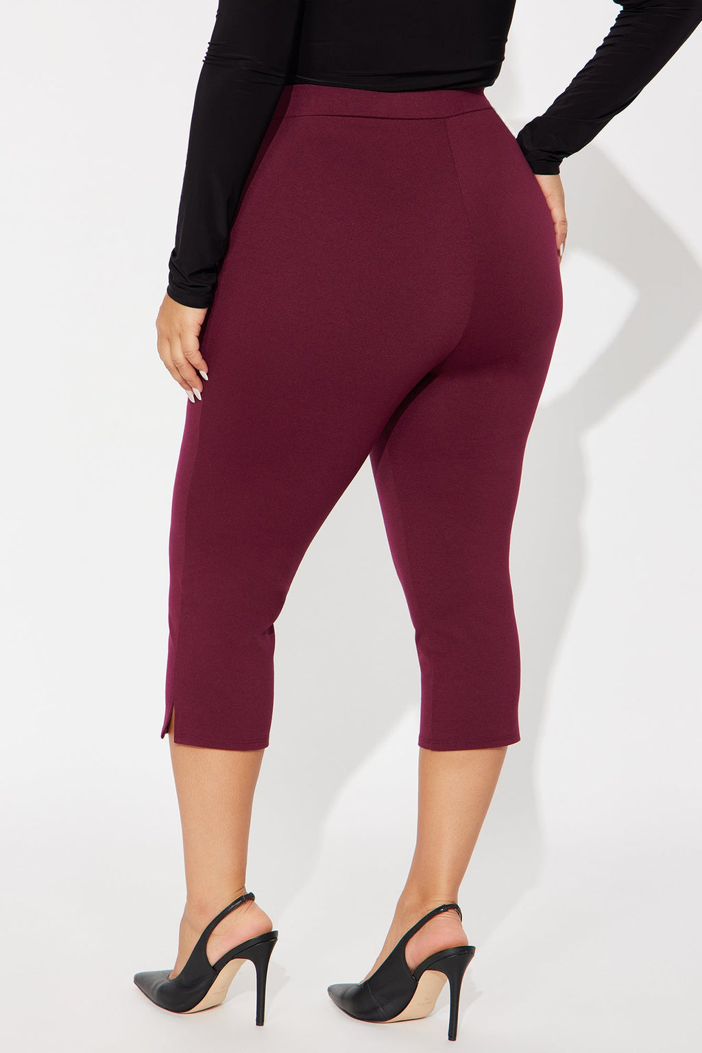 All My Potentials Capri Legging - Burgundy
