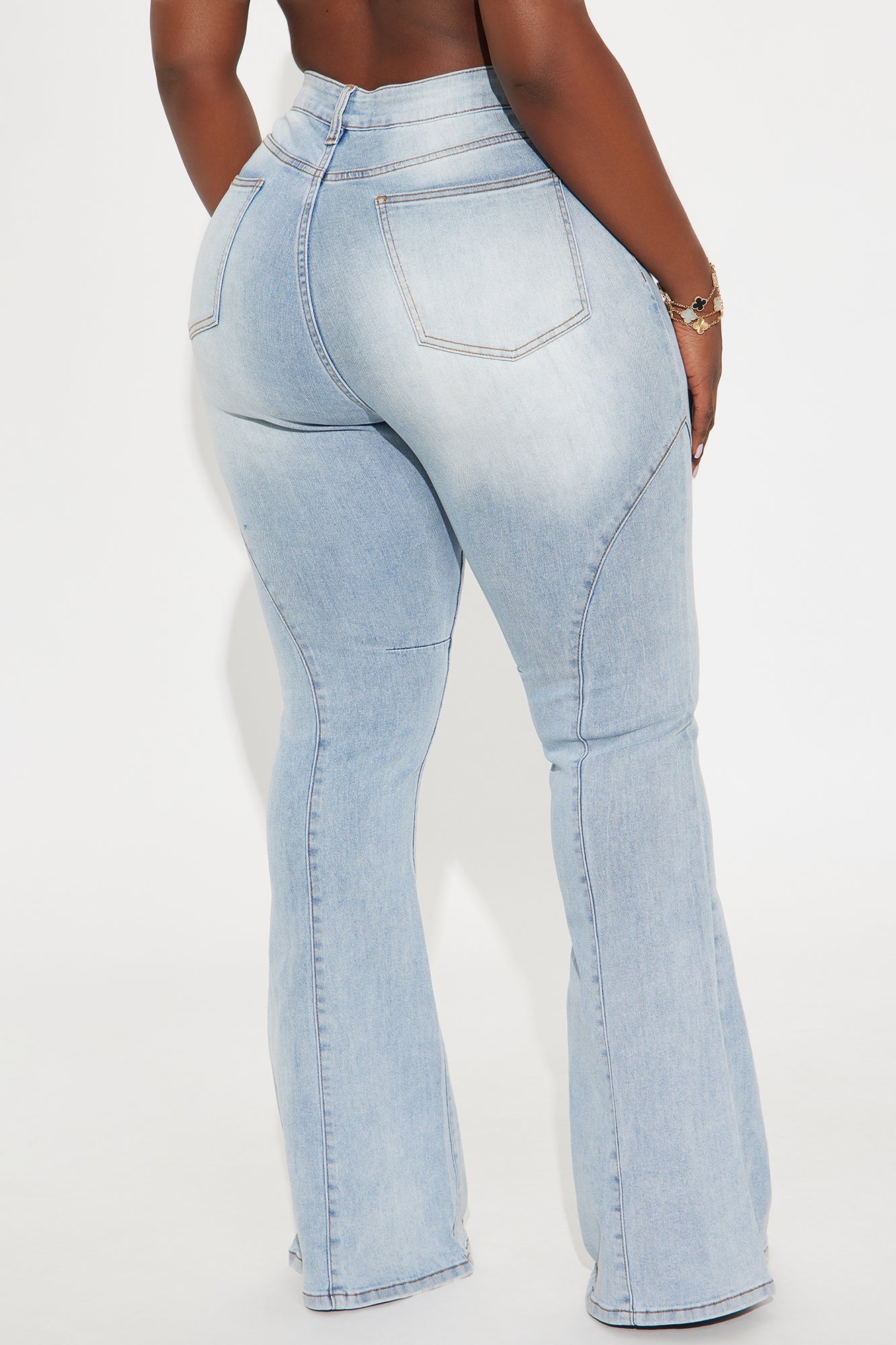 Raleigh Mid Rise Flare Jeans - Light Wash