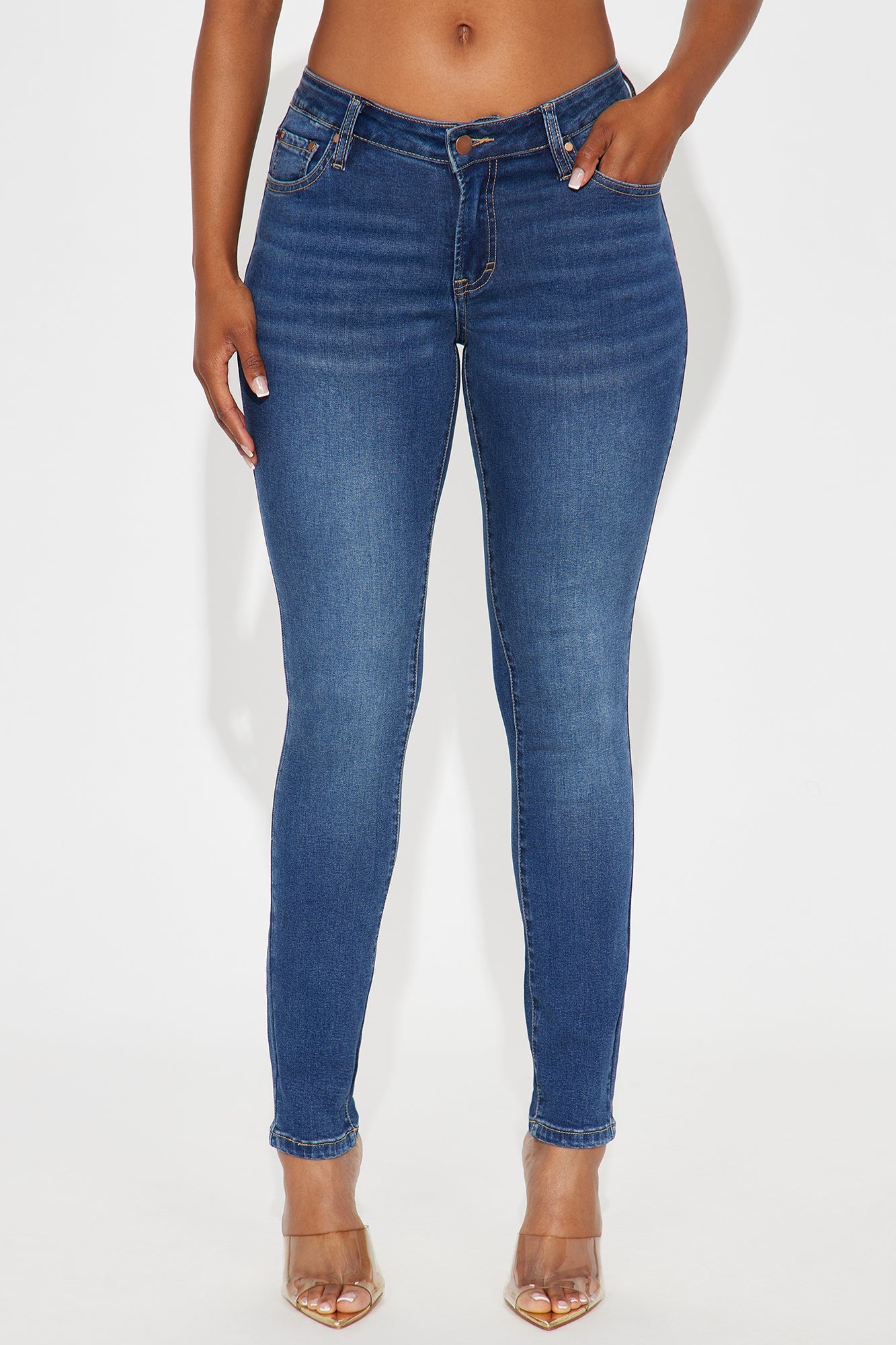 Better Than Ever Compression Skinny Jeans - Dark Wash