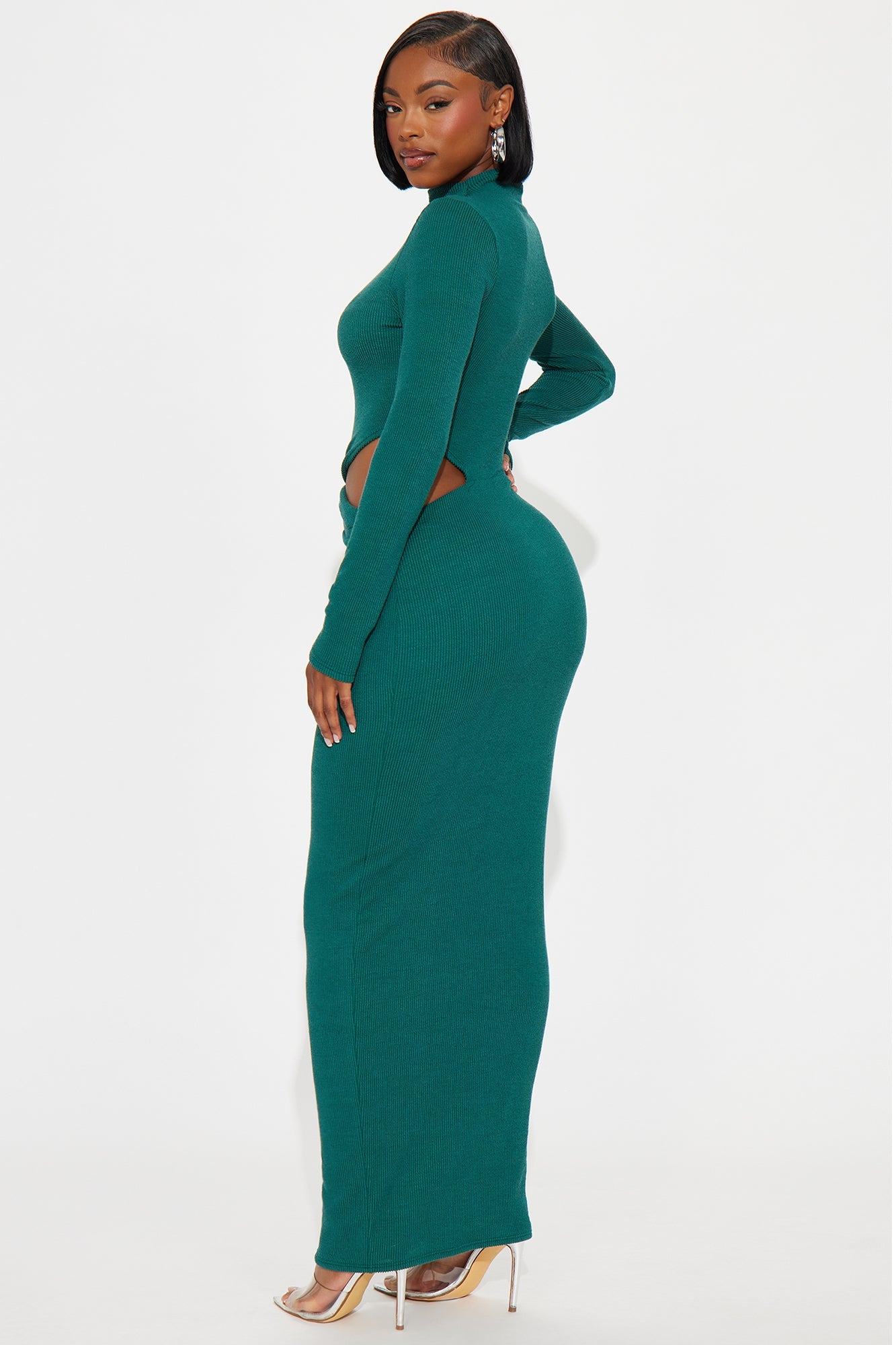 Dreamer Ribbed Maxi Dress - Hunter