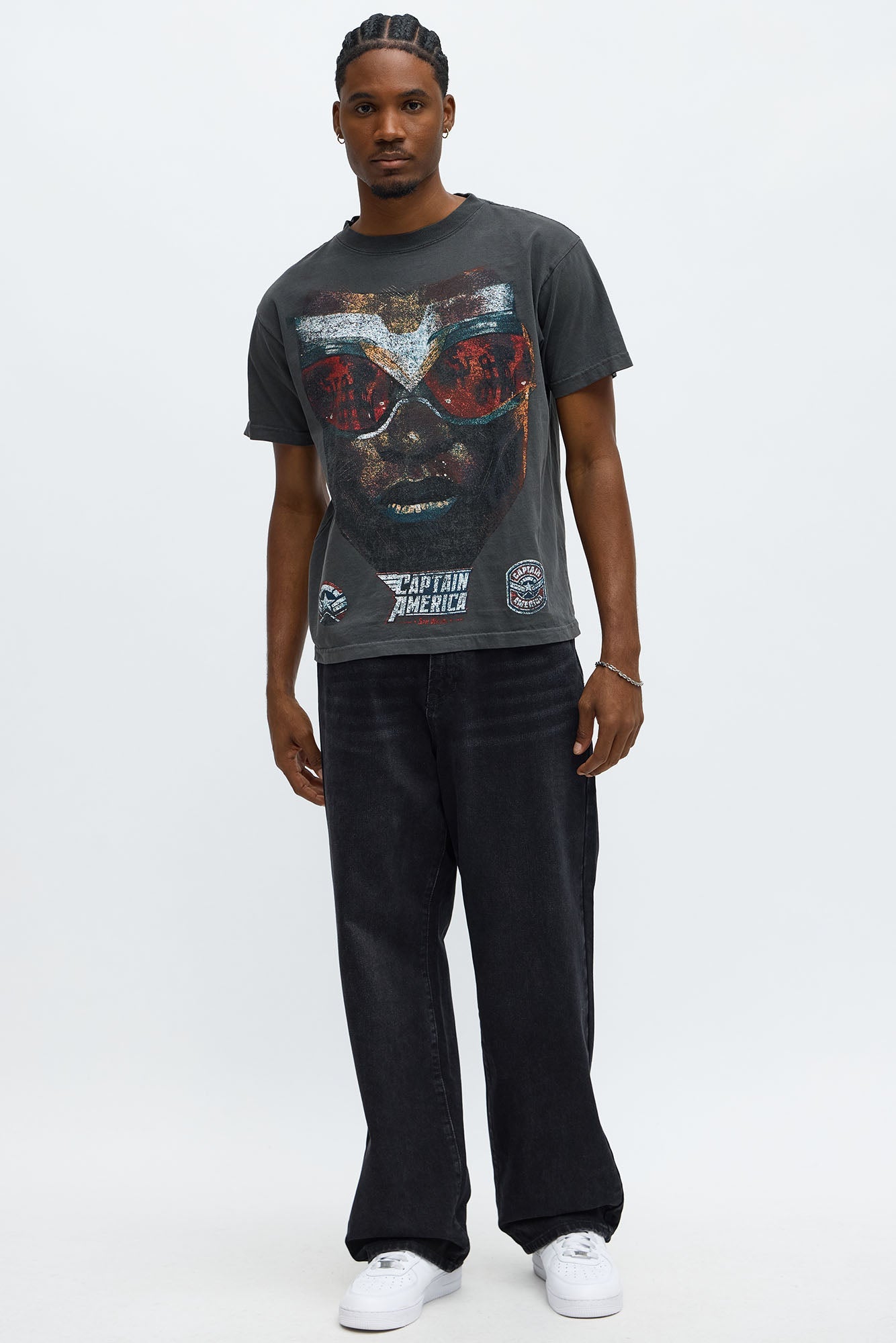 Marvel New Captain America Short Sleeve Tee - Black