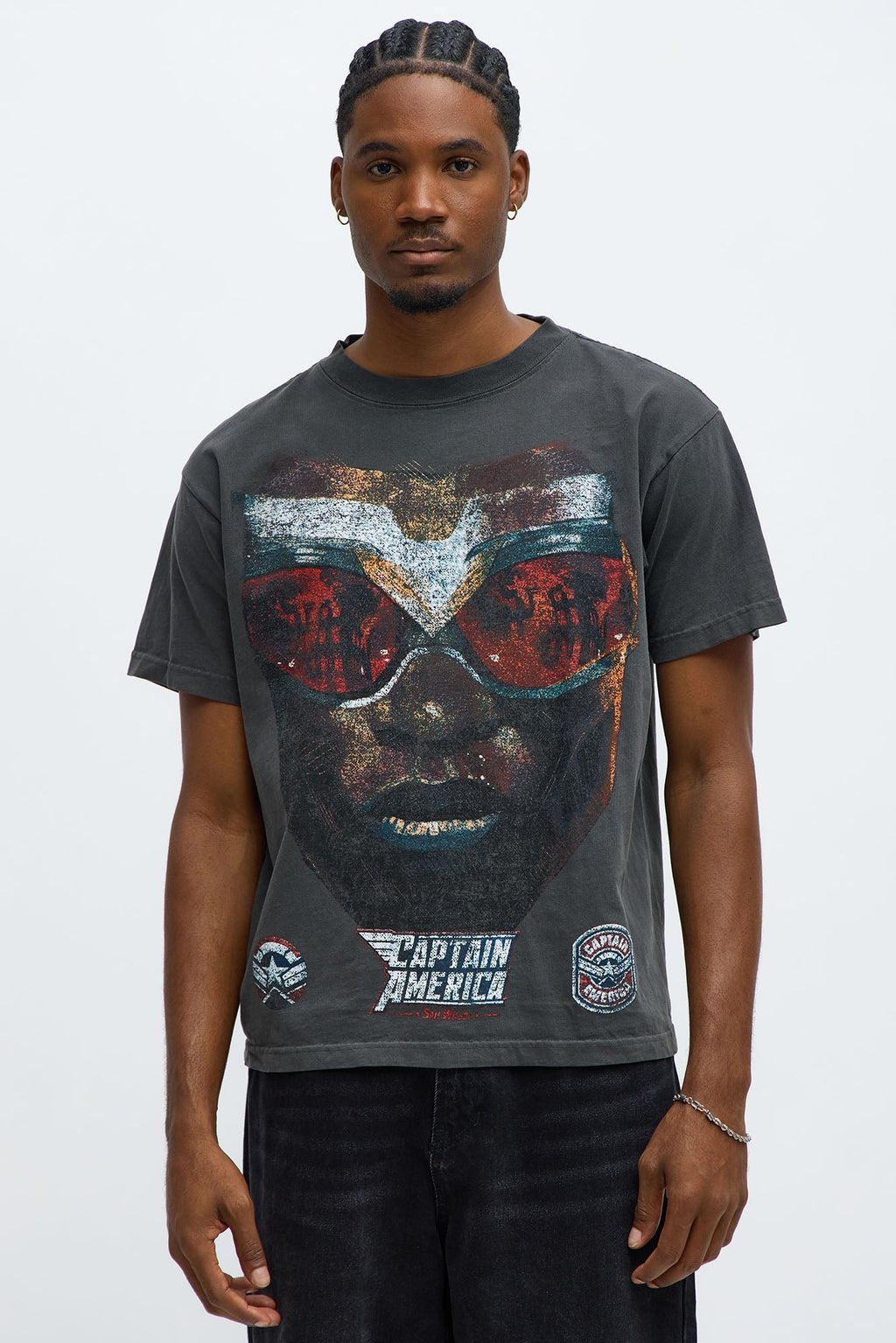 Marvel New Captain America Short Sleeve Tee - Black