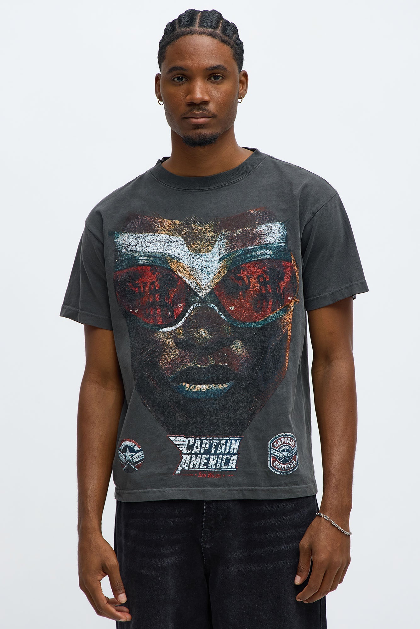 Marvel New Captain America Short Sleeve Tee - Black